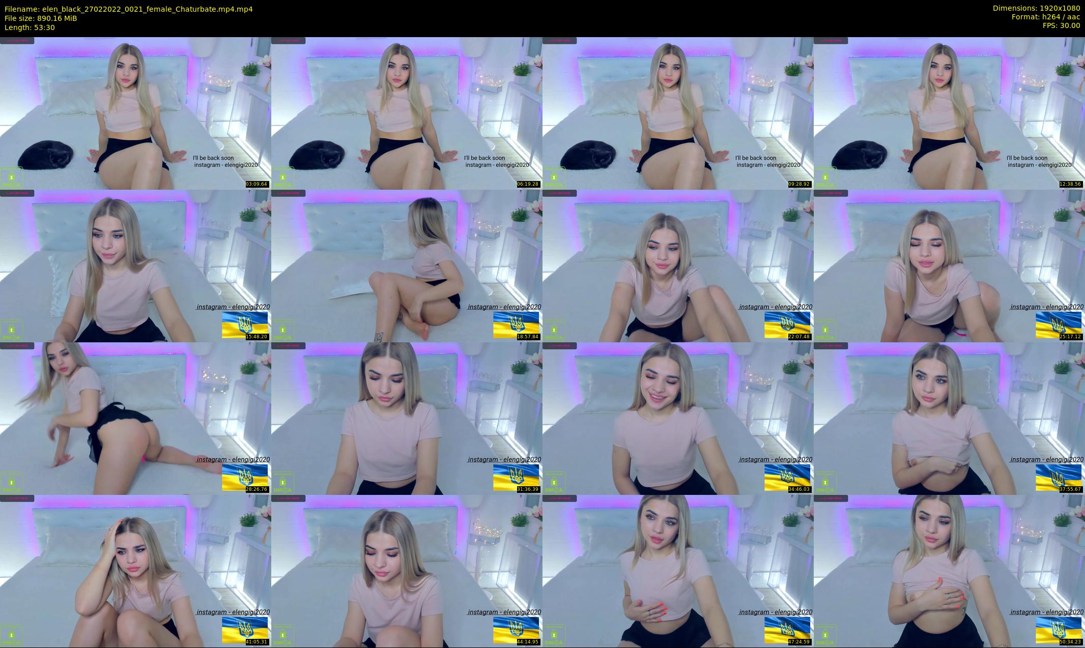 elen_black — 54 minute Chaturbate female cam show recording, 1080p, Feb 27, 2022