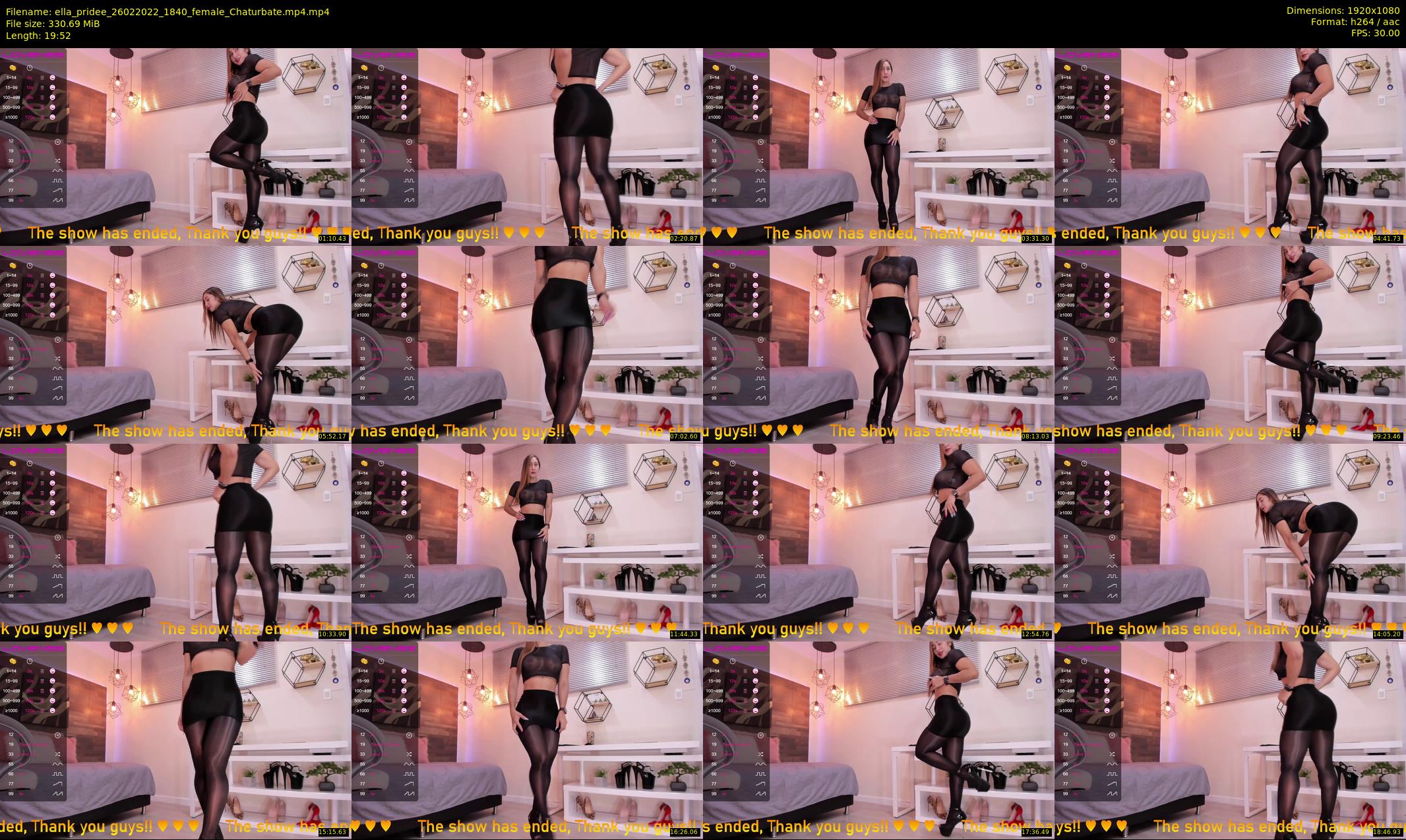 ella_pridee — 20 minute Chaturbate female cam show recording, 1080p, Feb 26, 2022