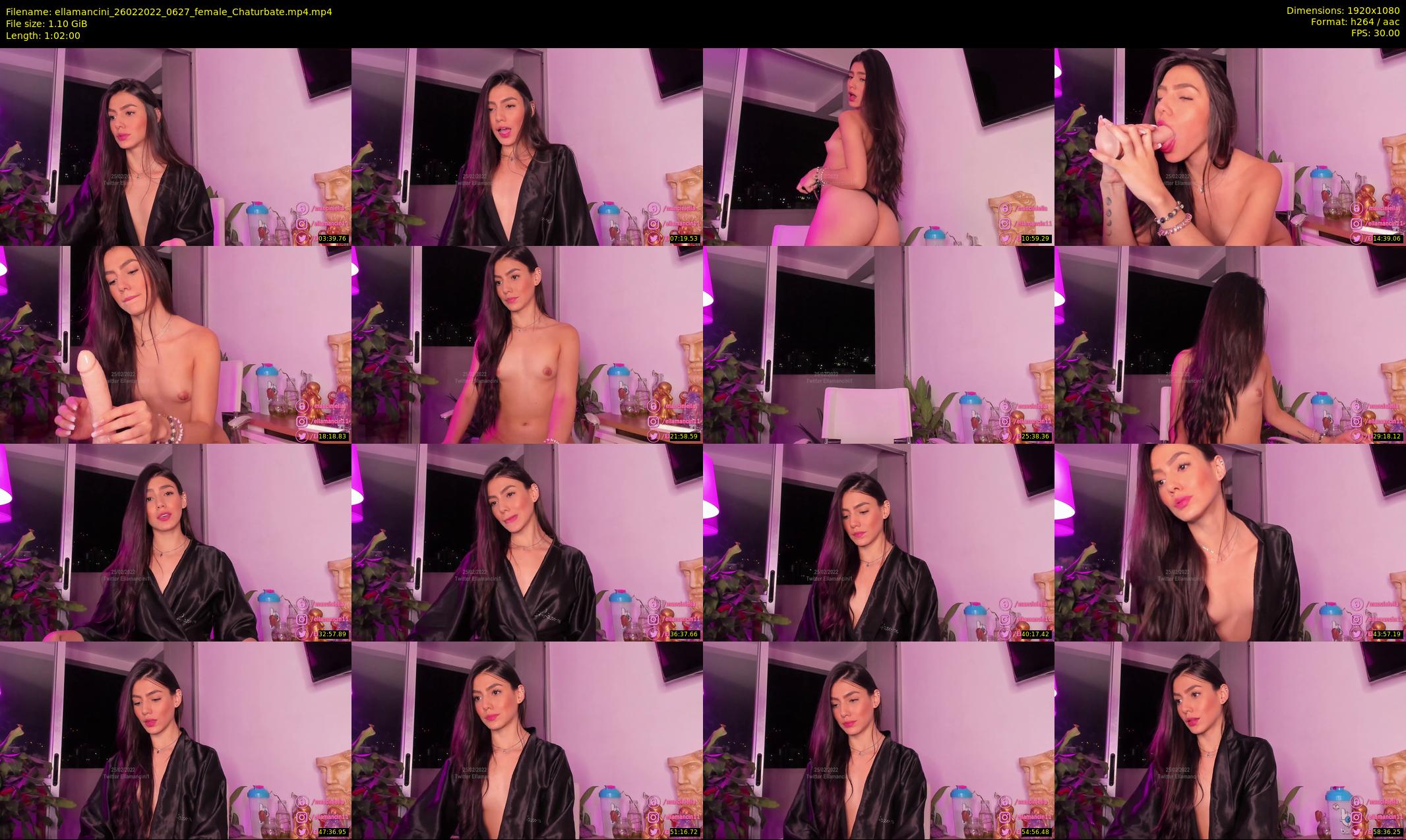 ellamancini — 62 minute Chaturbate female cam show recording, 1080p, Feb 26, 2022