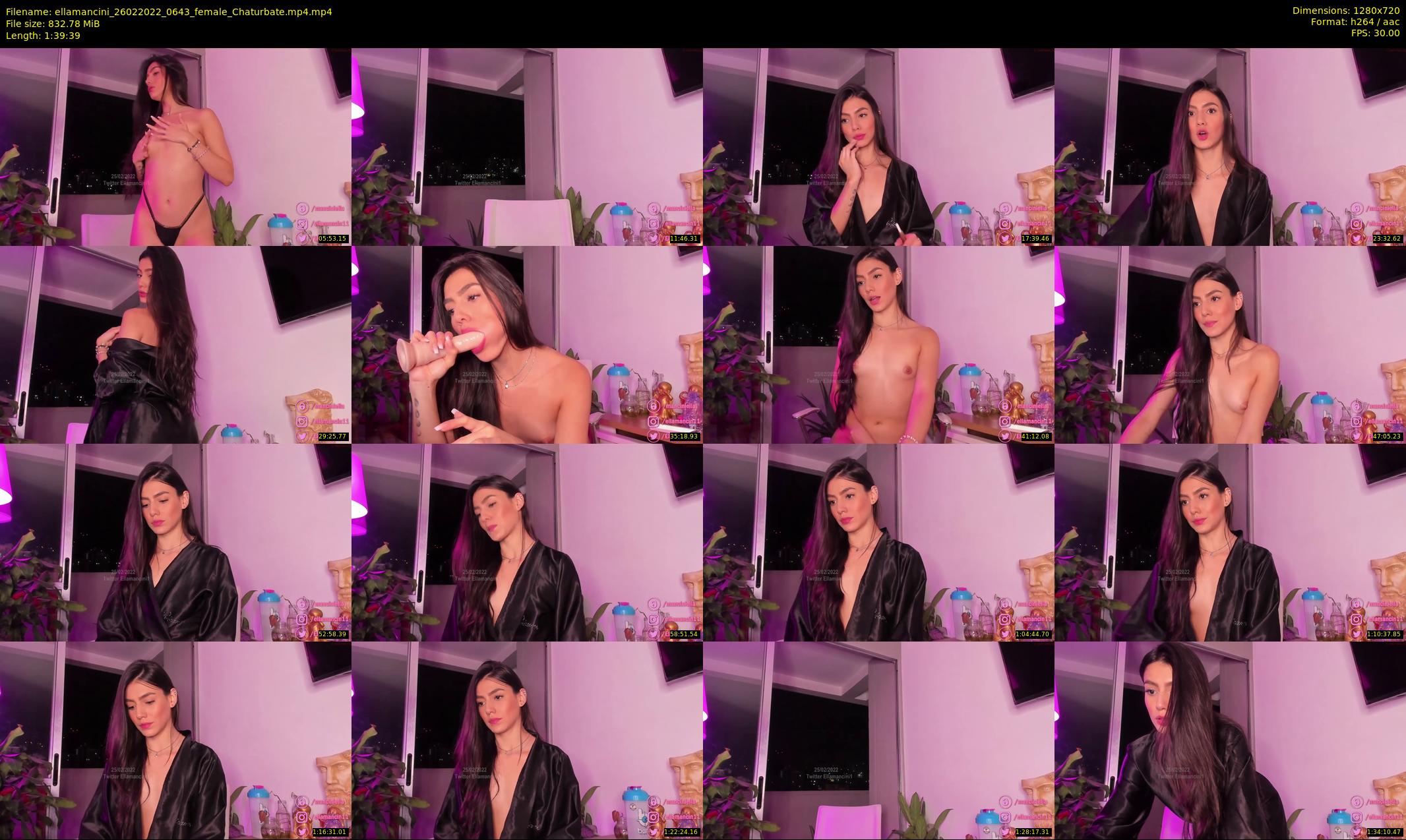 ellamancini — 100 minute Chaturbate female cam show recording, 720p, Feb 26, 2022
