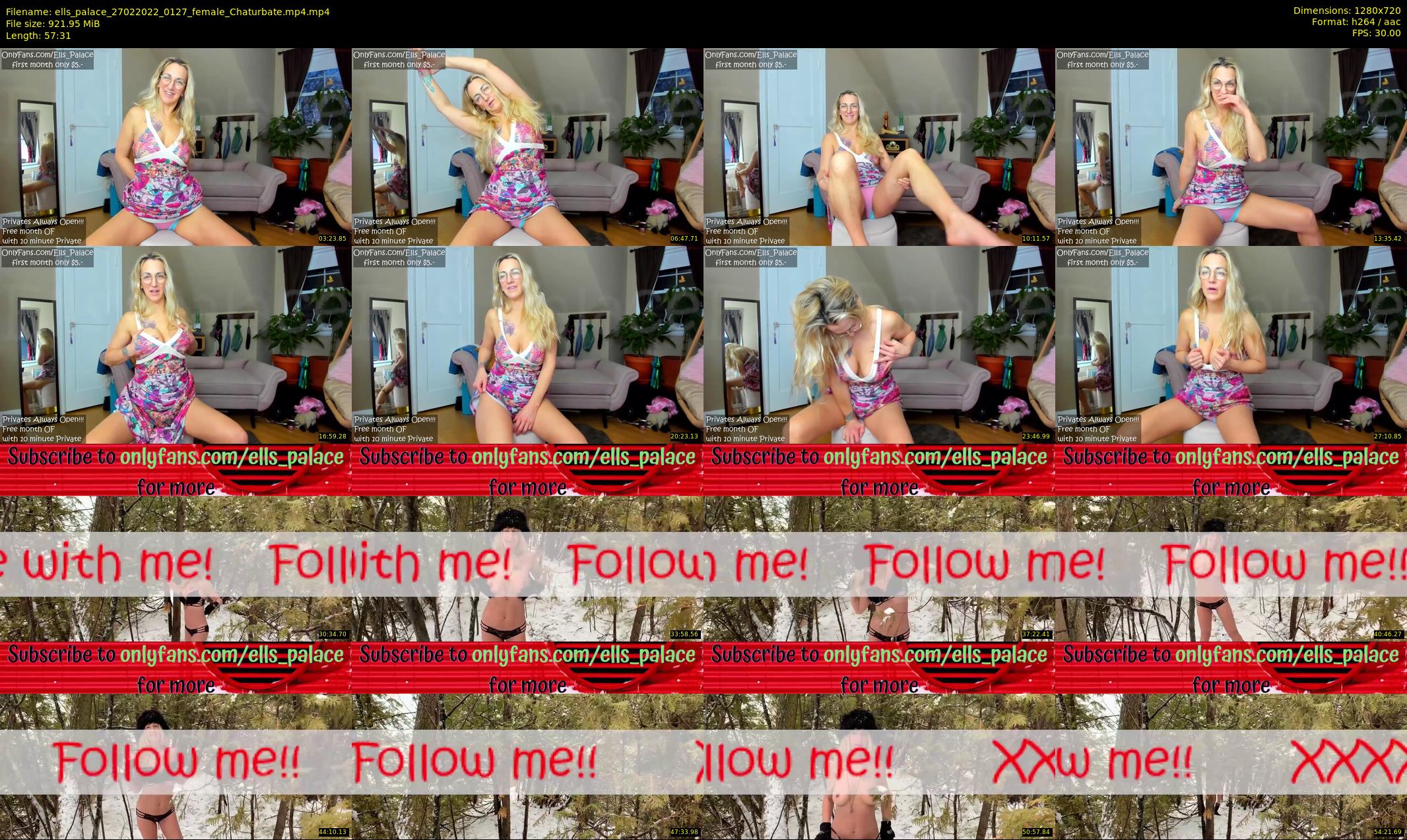ells_palace — 58 minute Chaturbate female cam show recording, 720p, Feb 27, 2022