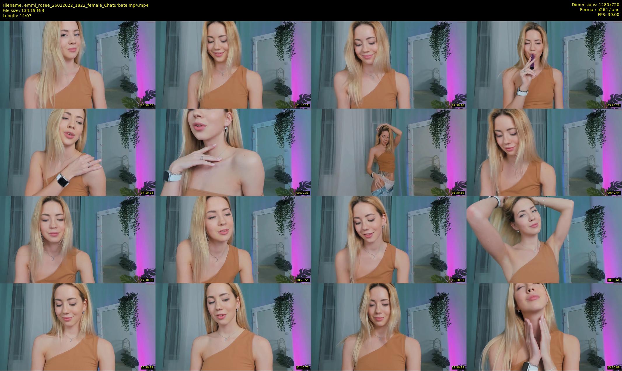 emmi_rosee — 15 minute Chaturbate female cam show recording, 720p, Feb 26, 2022