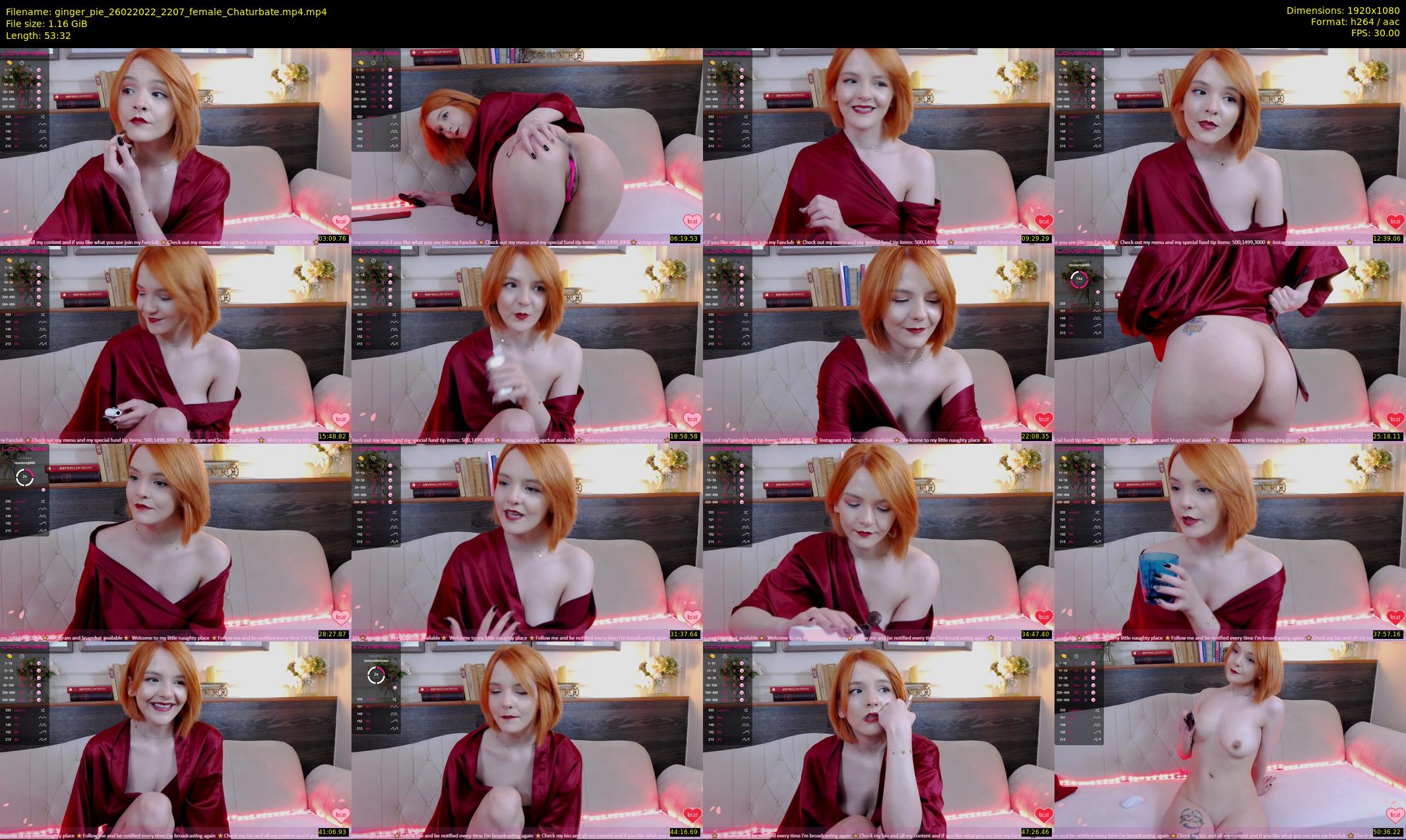 ginger_pie — 54 minute Chaturbate female cam show recording, 1080p, Feb 26, 2022