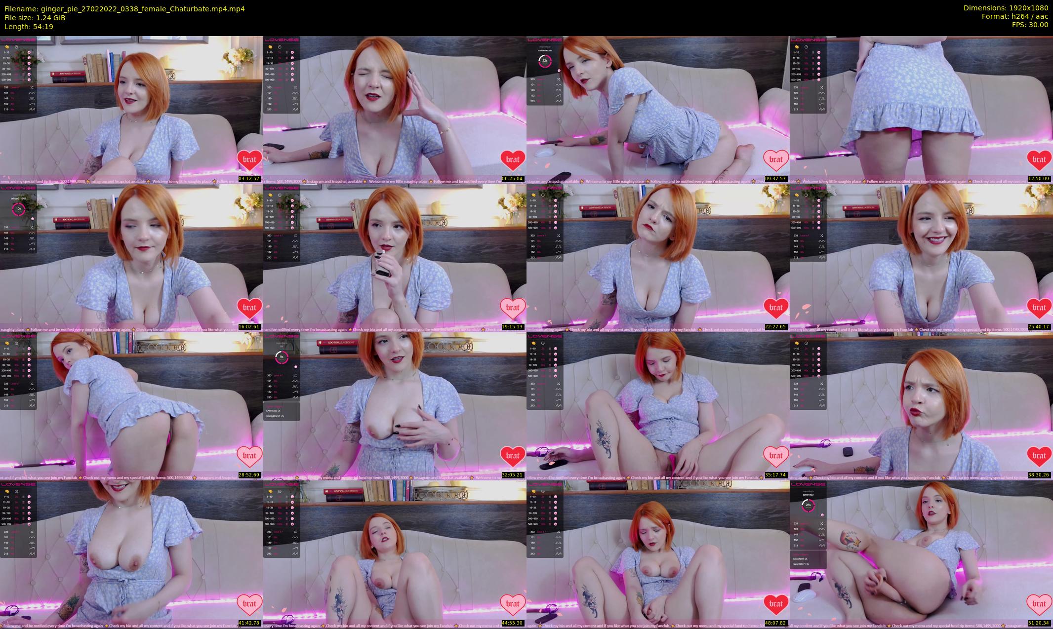 ginger_pie — 55 minute Chaturbate female cam show recording, 1080p, Feb 27, 2022