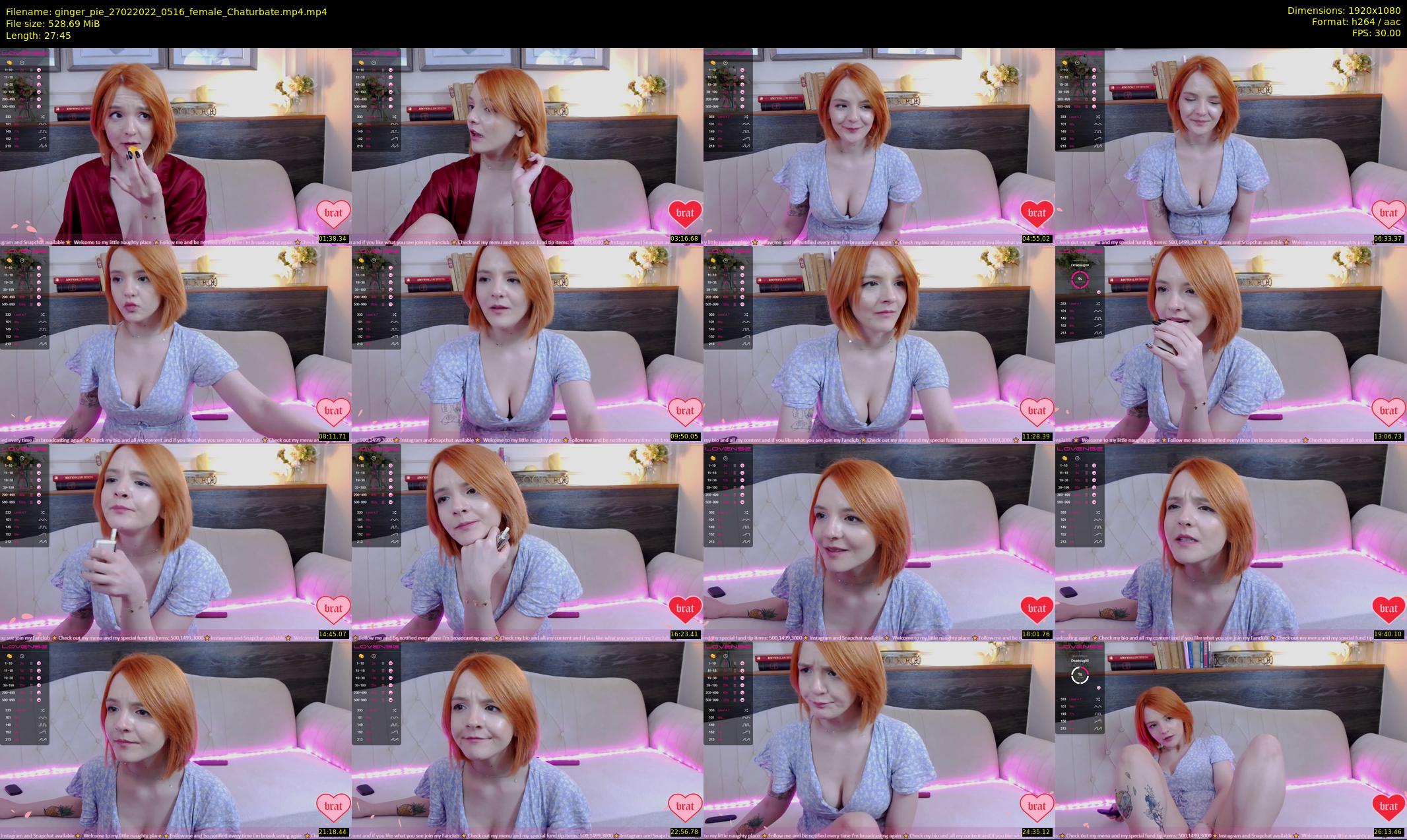 ginger_pie — 28 minute Chaturbate female cam show recording, 1080p, Feb 27, 2022