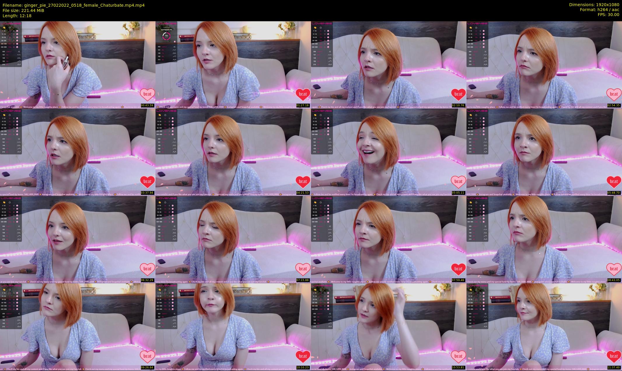 ginger_pie — 13 minute Chaturbate female cam show recording, 1080p, Feb 27, 2022