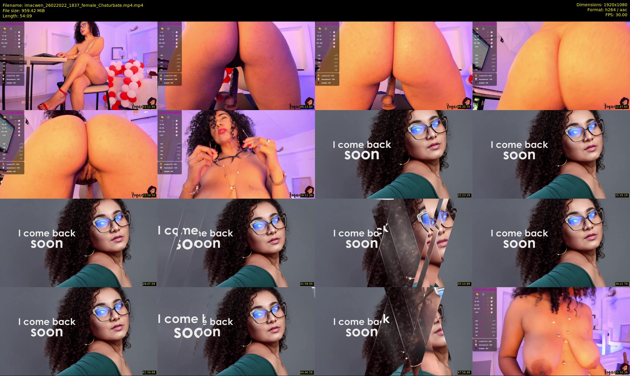 imacwen — 55 minute Chaturbate female cam show recording, 1080p, Feb 26, 2022