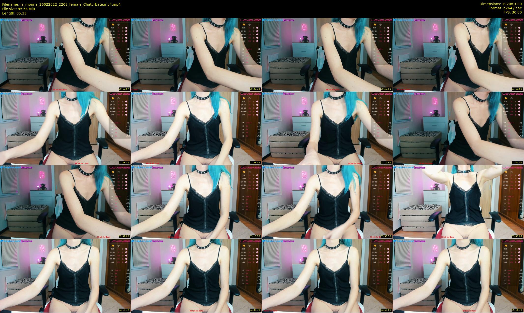 la_monna — 6 minute Chaturbate female cam show recording, 1080p, Feb 26, 2022