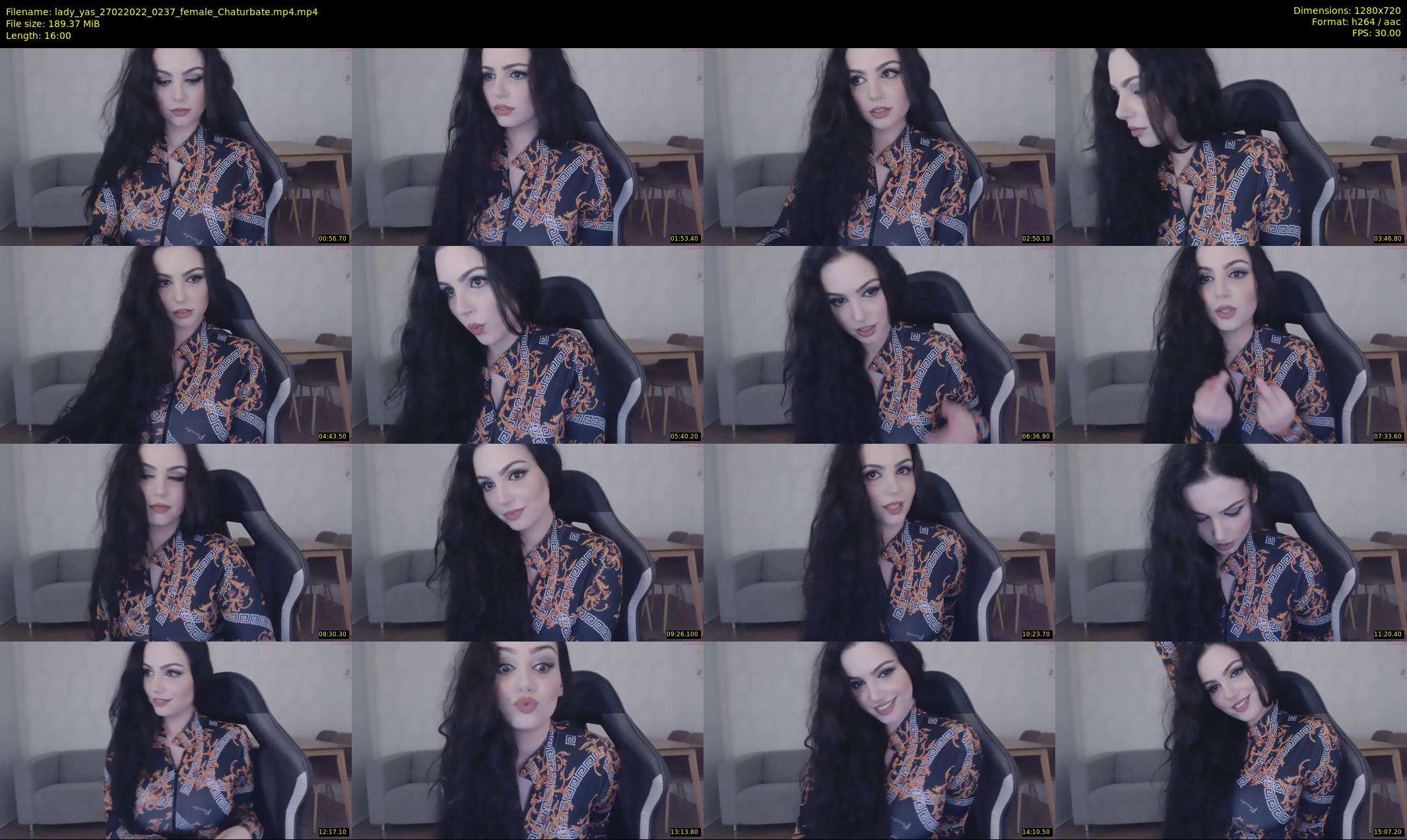 lady_yas — 16 minute Chaturbate female cam show recording, 720p, Feb 27, 2022