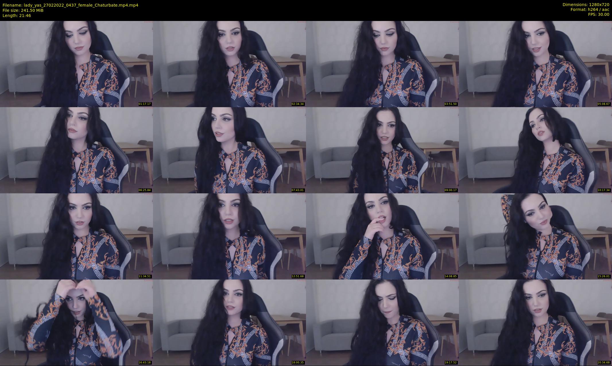 lady_yas — 22 minute Chaturbate female cam show recording, 720p, Feb 27, 2022
