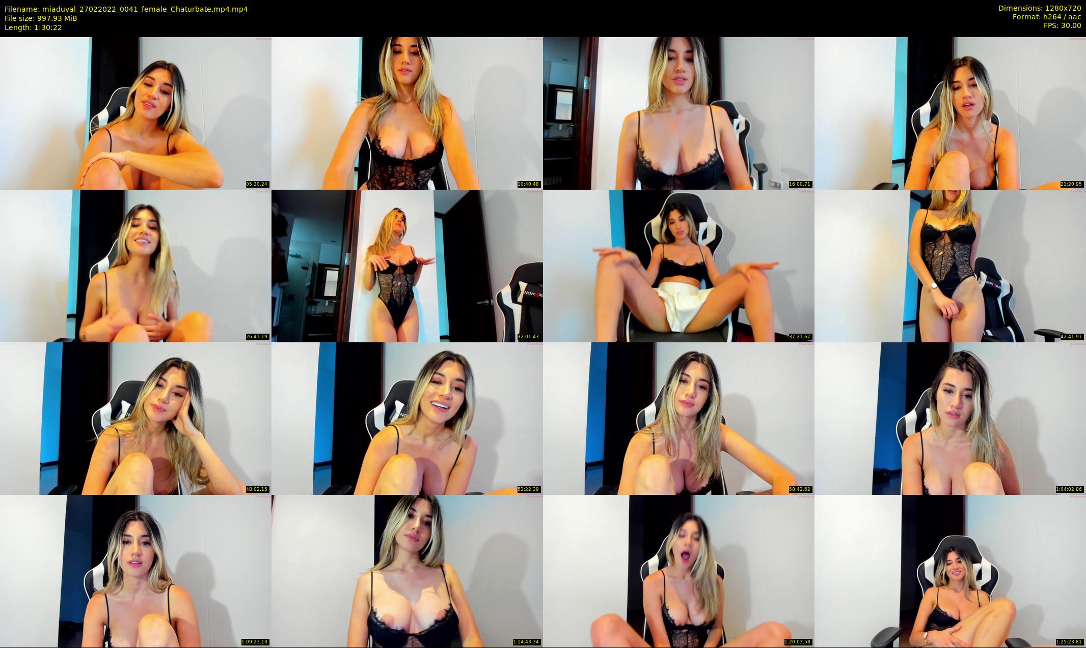 miaduval — 91 minute Chaturbate female cam show recording, 720p, Feb 27, 2022