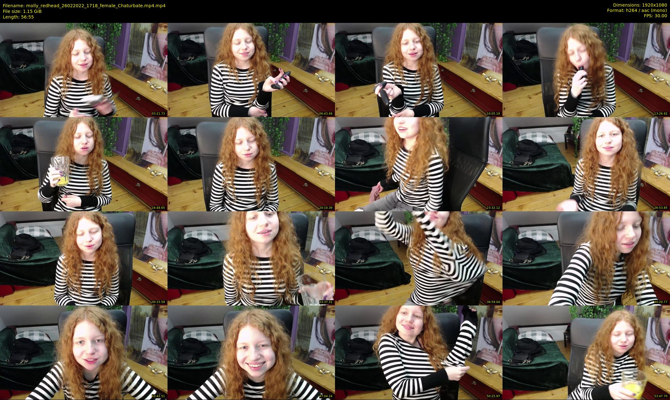 molly_redhead — 57 minute Chaturbate female cam show recording, 1080p, Feb 26, 2022