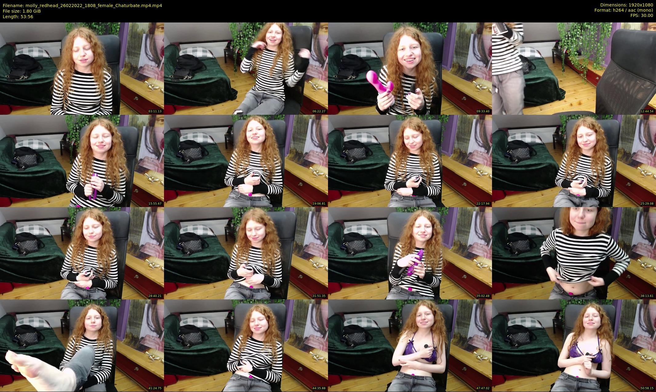molly_redhead — 54 minute Chaturbate female cam show recording, 1080p, Feb 26, 2022