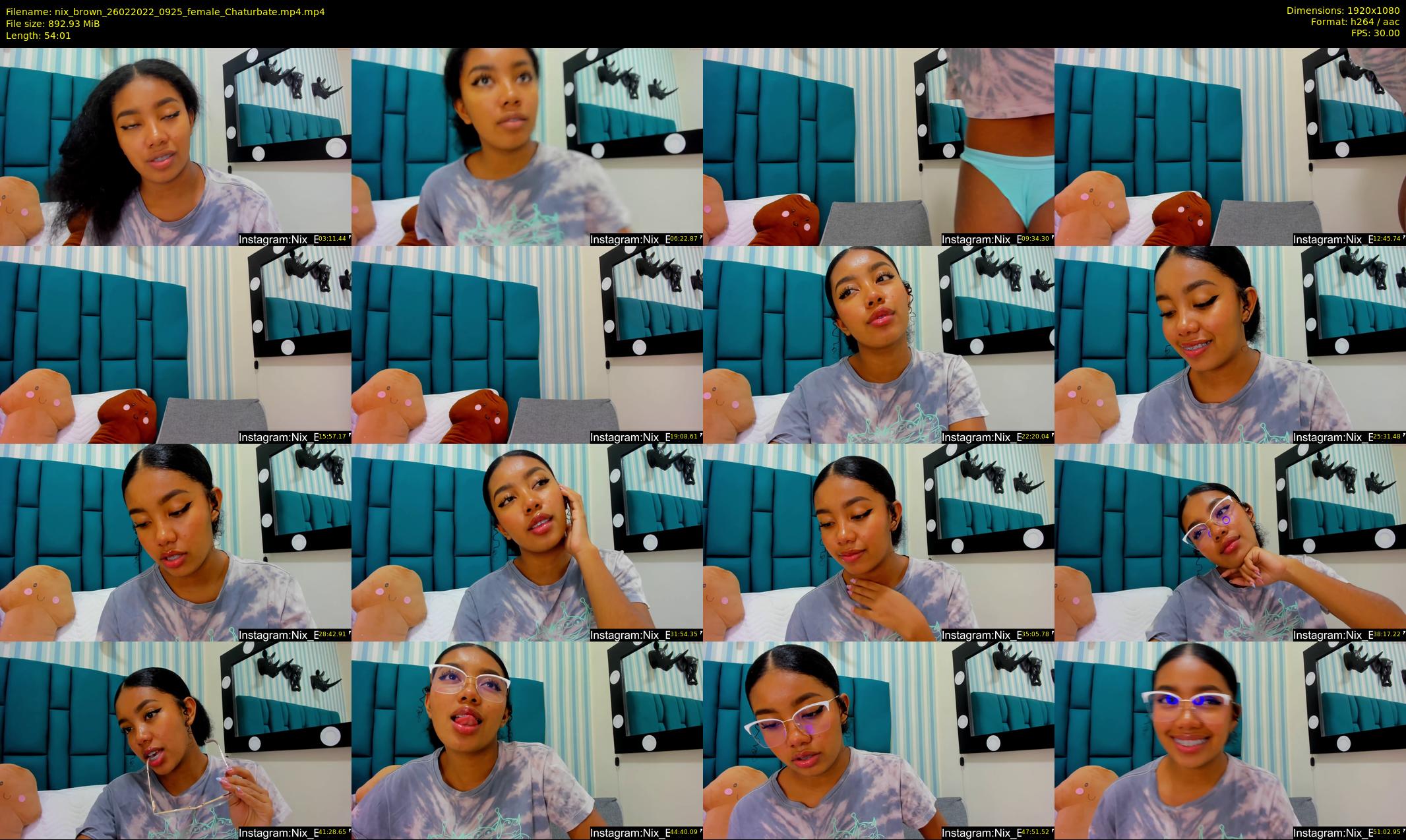 nix_brown — 55 minute Chaturbate female cam show recording, 1080p, Feb 26, 2022