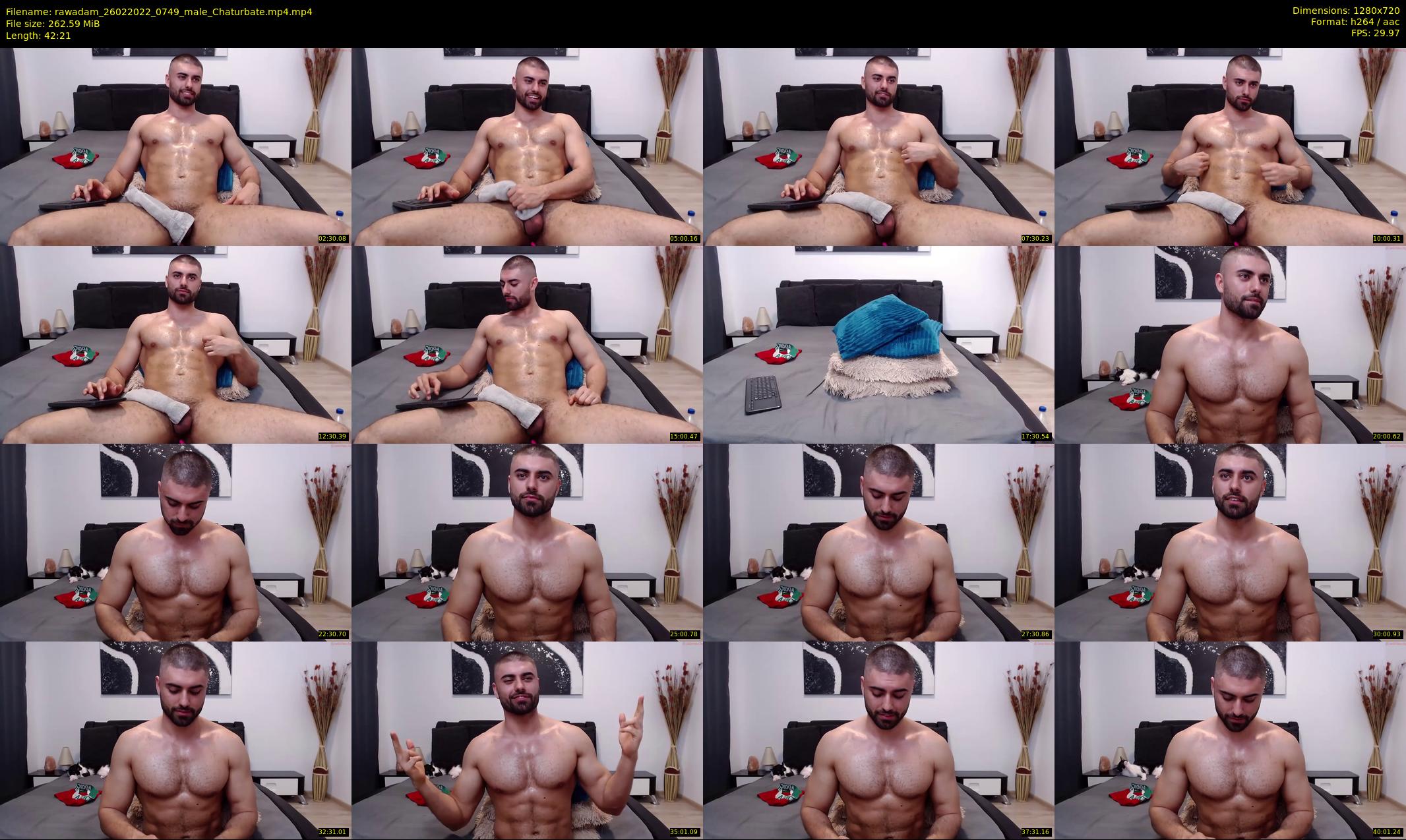 rawadam — 43 minute Chaturbate male cam show recording, 720p, Feb 26, 2022