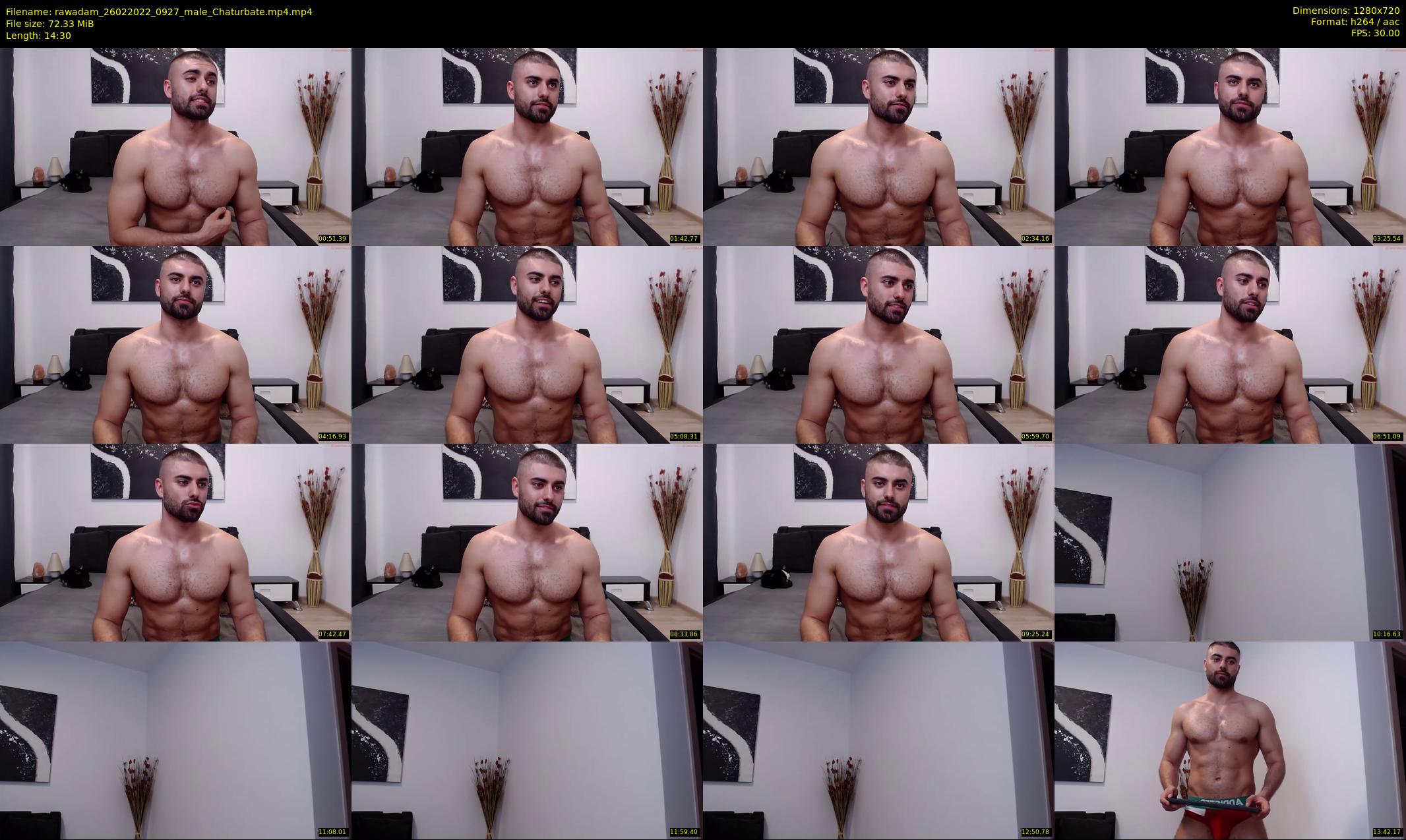 rawadam — 15 minute Chaturbate male cam show recording, 720p, Feb 26, 2022