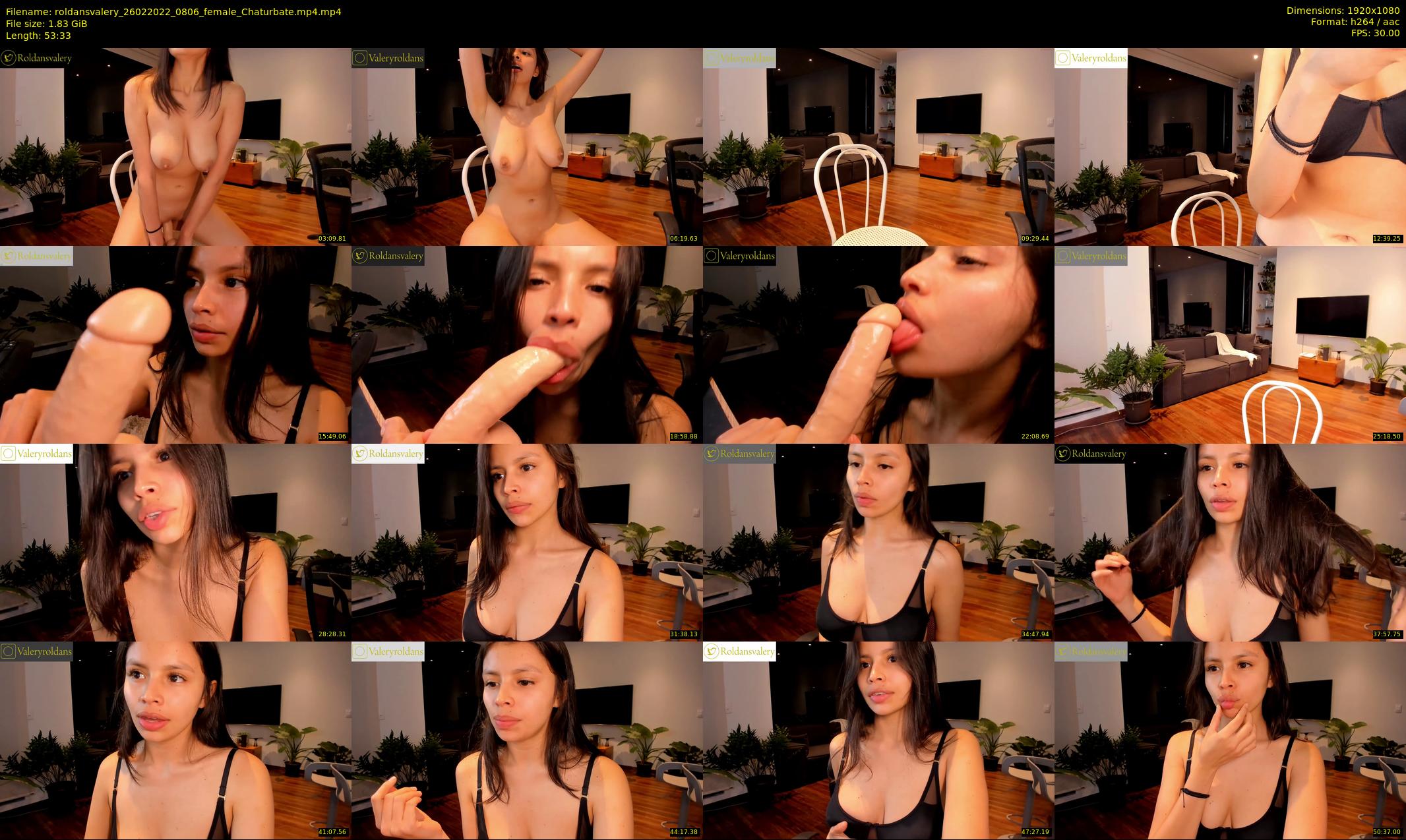 roldansvalery — 54 minute Chaturbate female cam show recording, 1080p, Feb 26, 2022