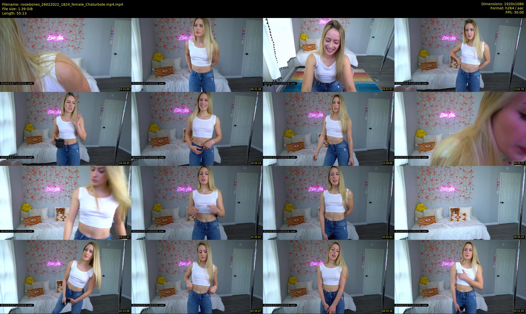 rosiebones — 56 minute Chaturbate female cam show recording, 1080p, Feb 26, 2022