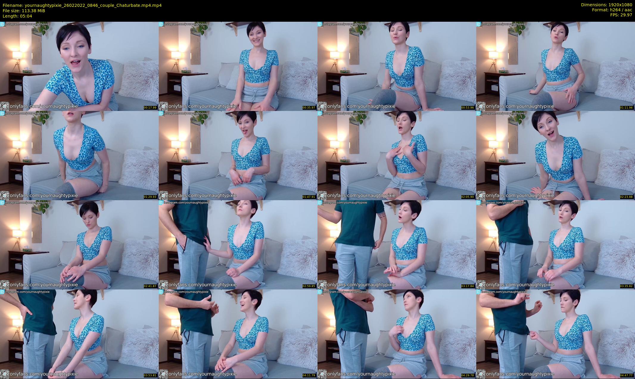 yournaughtypixie — 6 minute Chaturbate couple cam show recording, 1080p, Feb 26, 2022