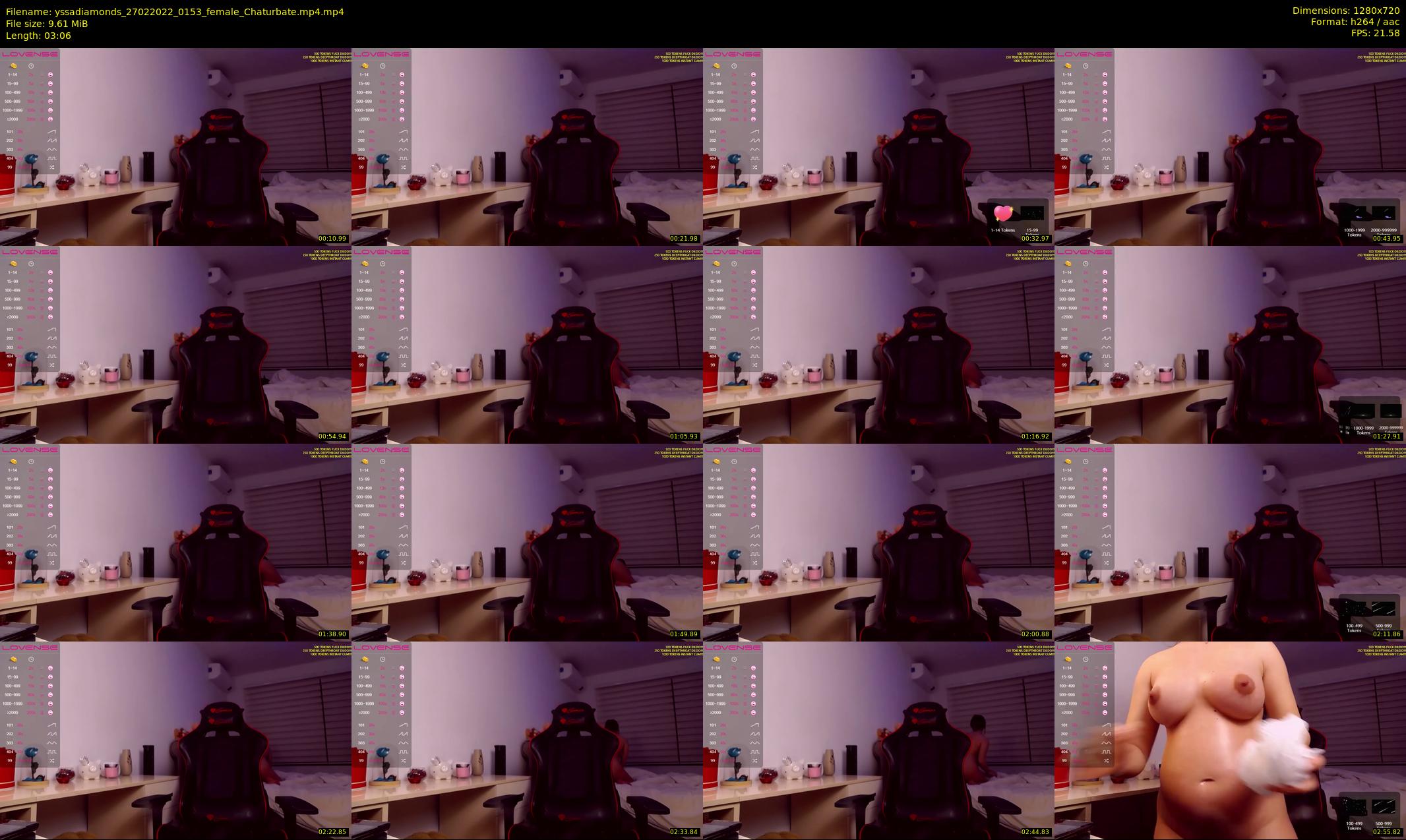 yssadiamonds — 4 minute Chaturbate female cam show recording, 720p, Feb 27, 2022