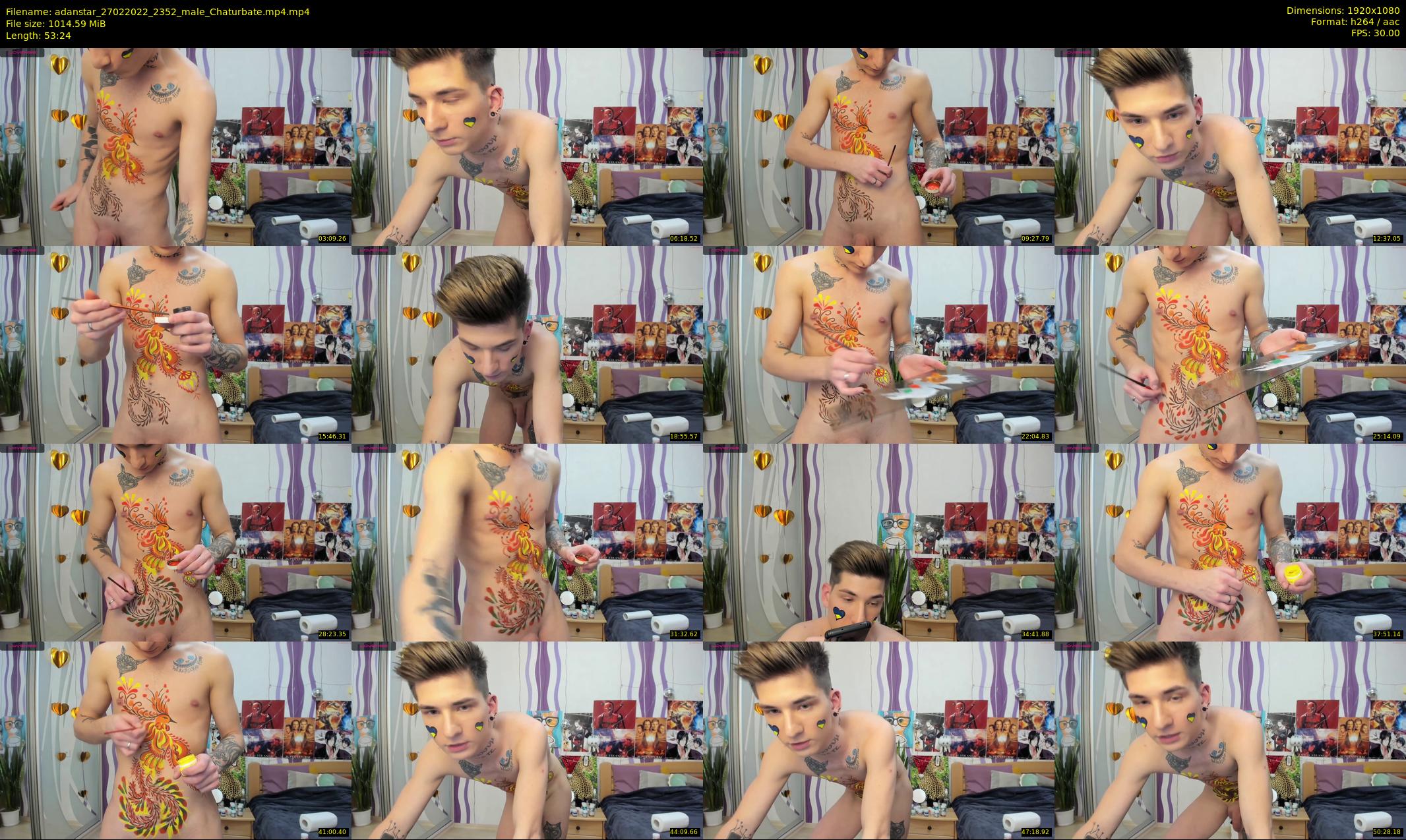 adanstar — 54 minute Chaturbate male cam show recording, 1080p, Feb 27, 2022
