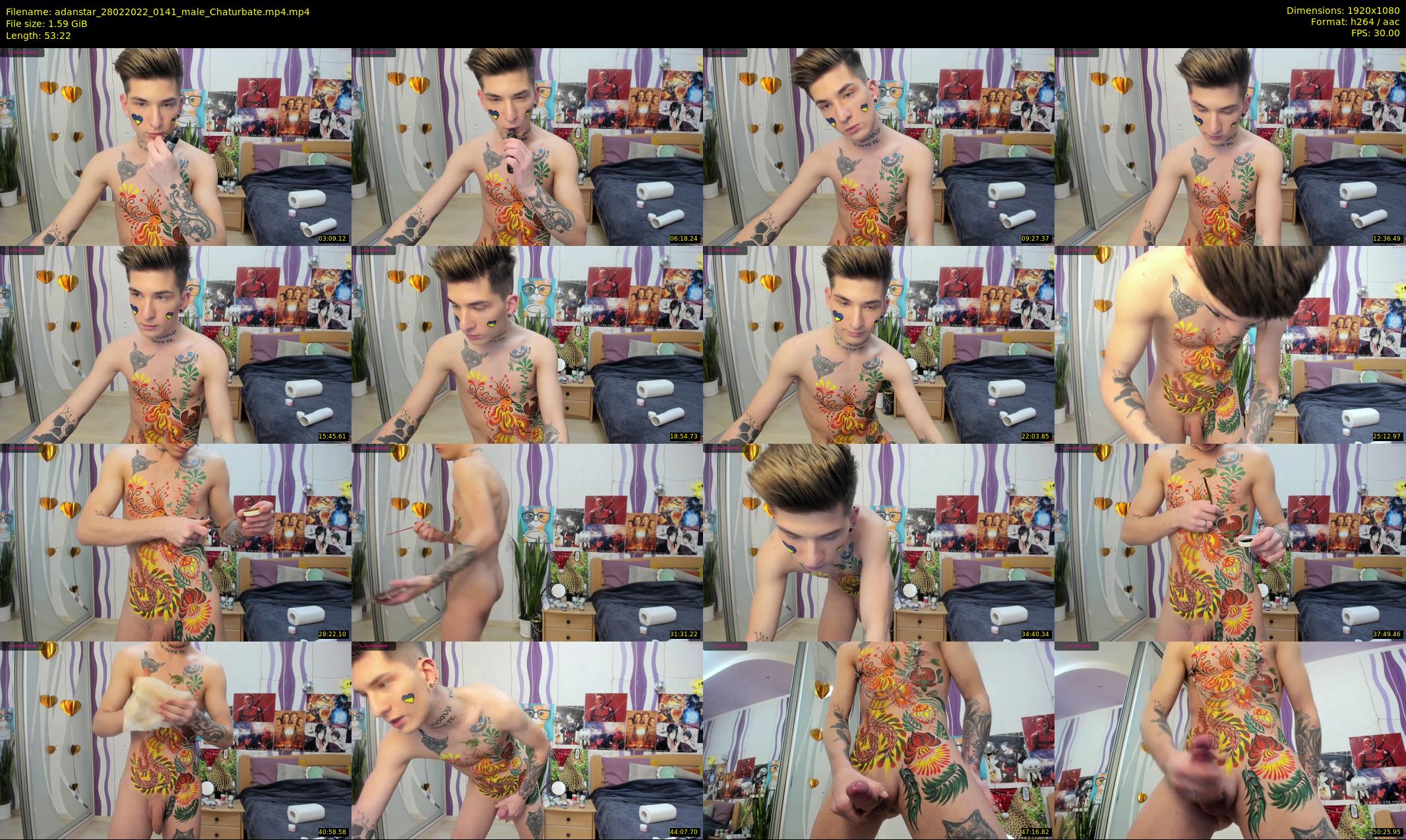 adanstar — 54 minute Chaturbate male cam show recording, 1080p, Feb 28, 2022