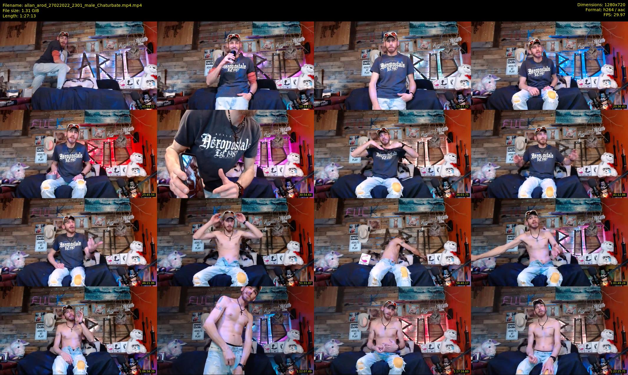 allan_arod — 88 minute Chaturbate male cam show recording, 720p, Feb 27, 2022
