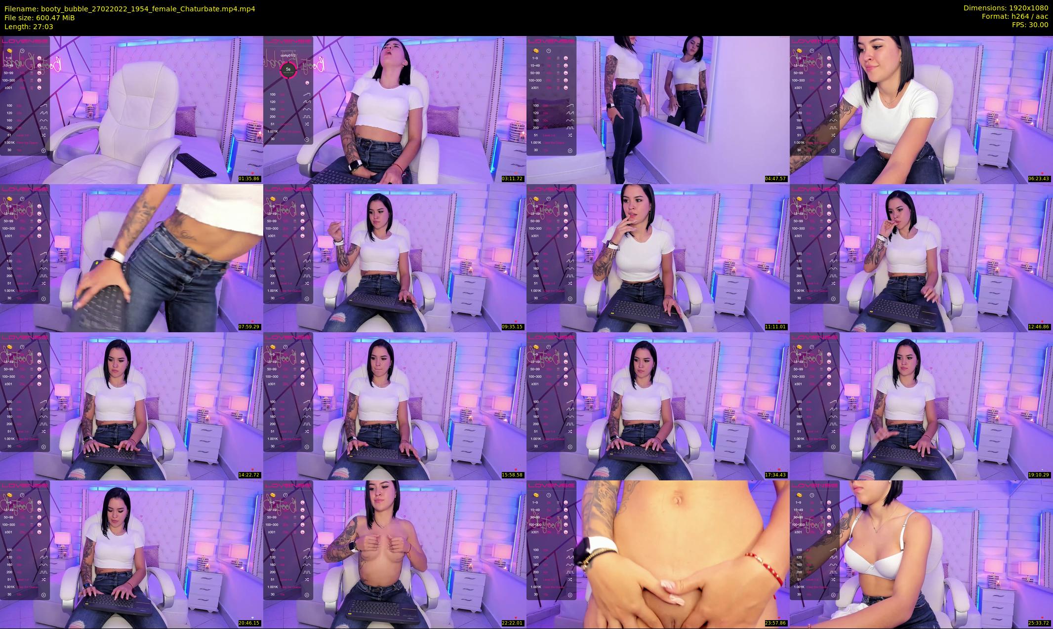 booty_bubble — 28 minute Chaturbate female cam show recording, 1080p, Feb 27, 2022