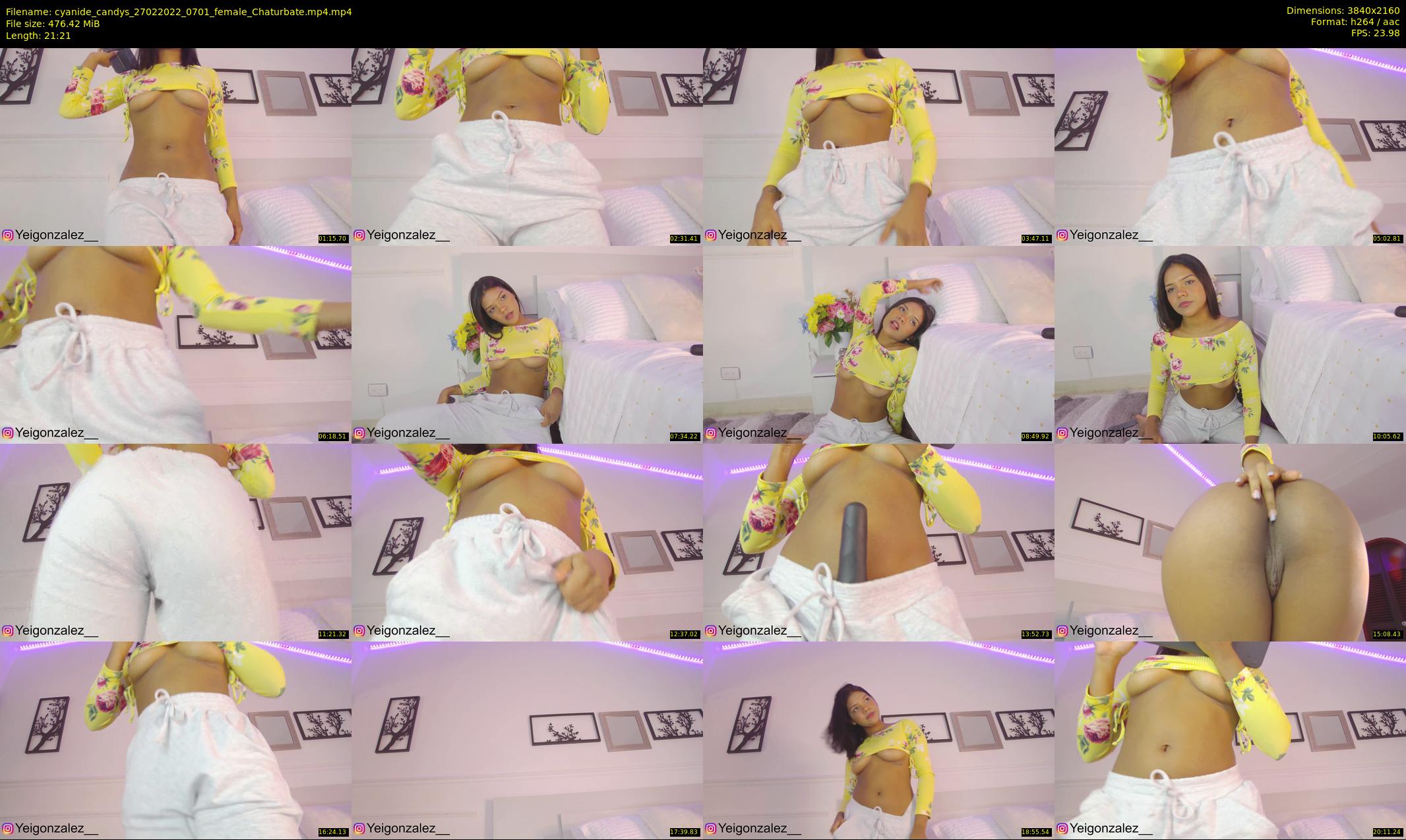 cyanide_candys — 22 minute Chaturbate female cam show recording, 4K, Feb 27, 2022