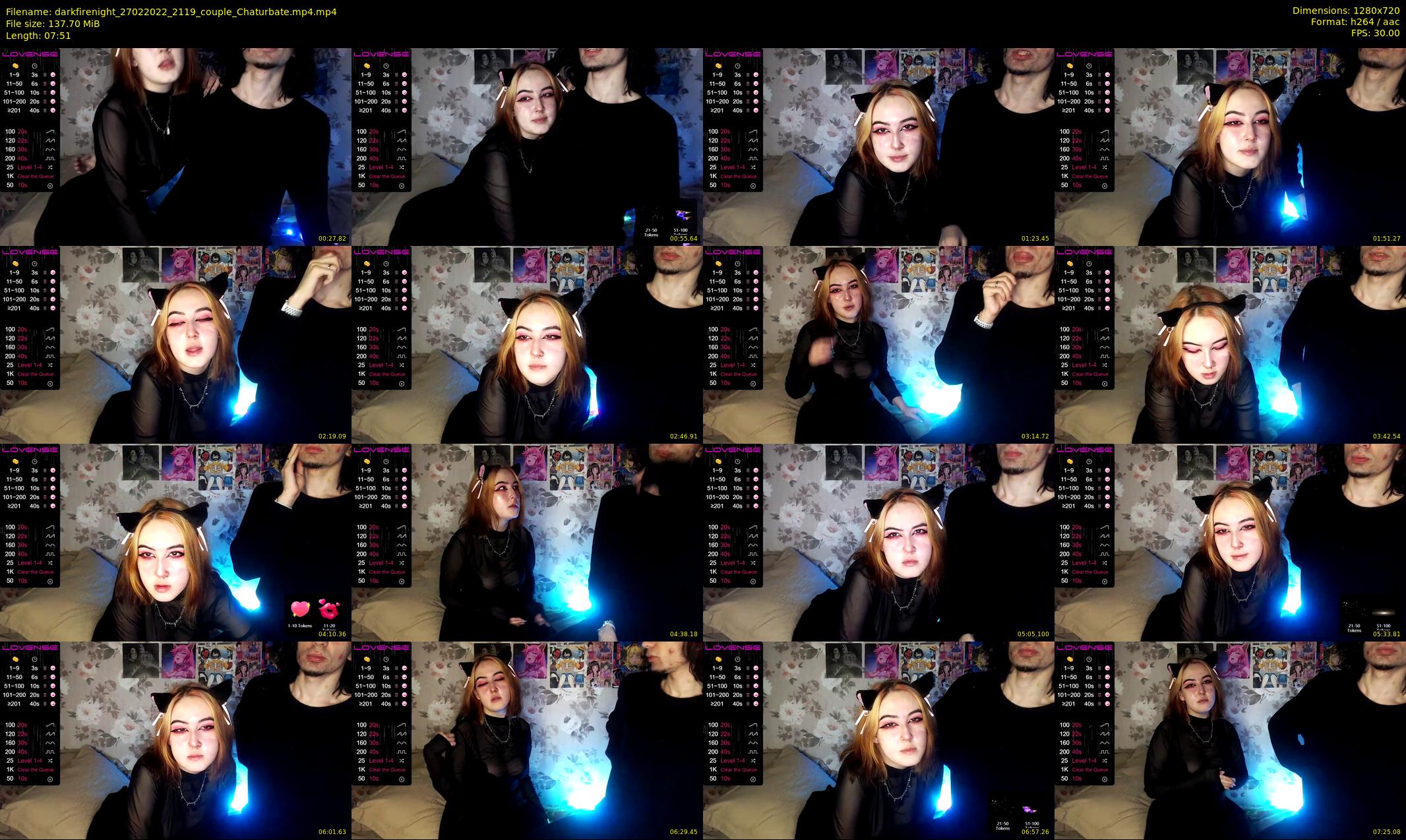 darkfirenight — 8 minute Chaturbate couple cam show recording, 720p, Feb 27, 2022
