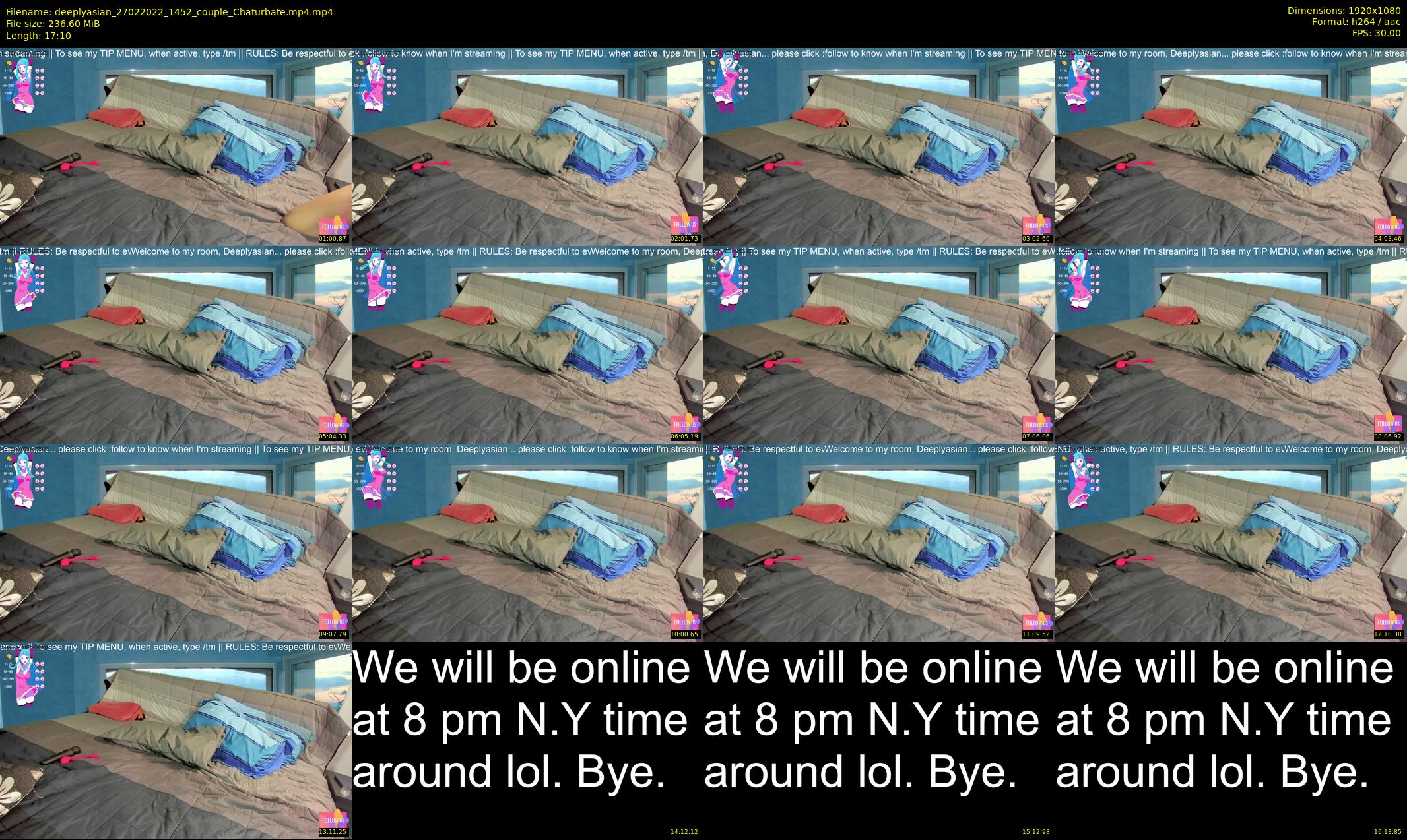 deeplyasian — 18 minute Chaturbate couple cam show recording, 1080p, Feb 27, 2022