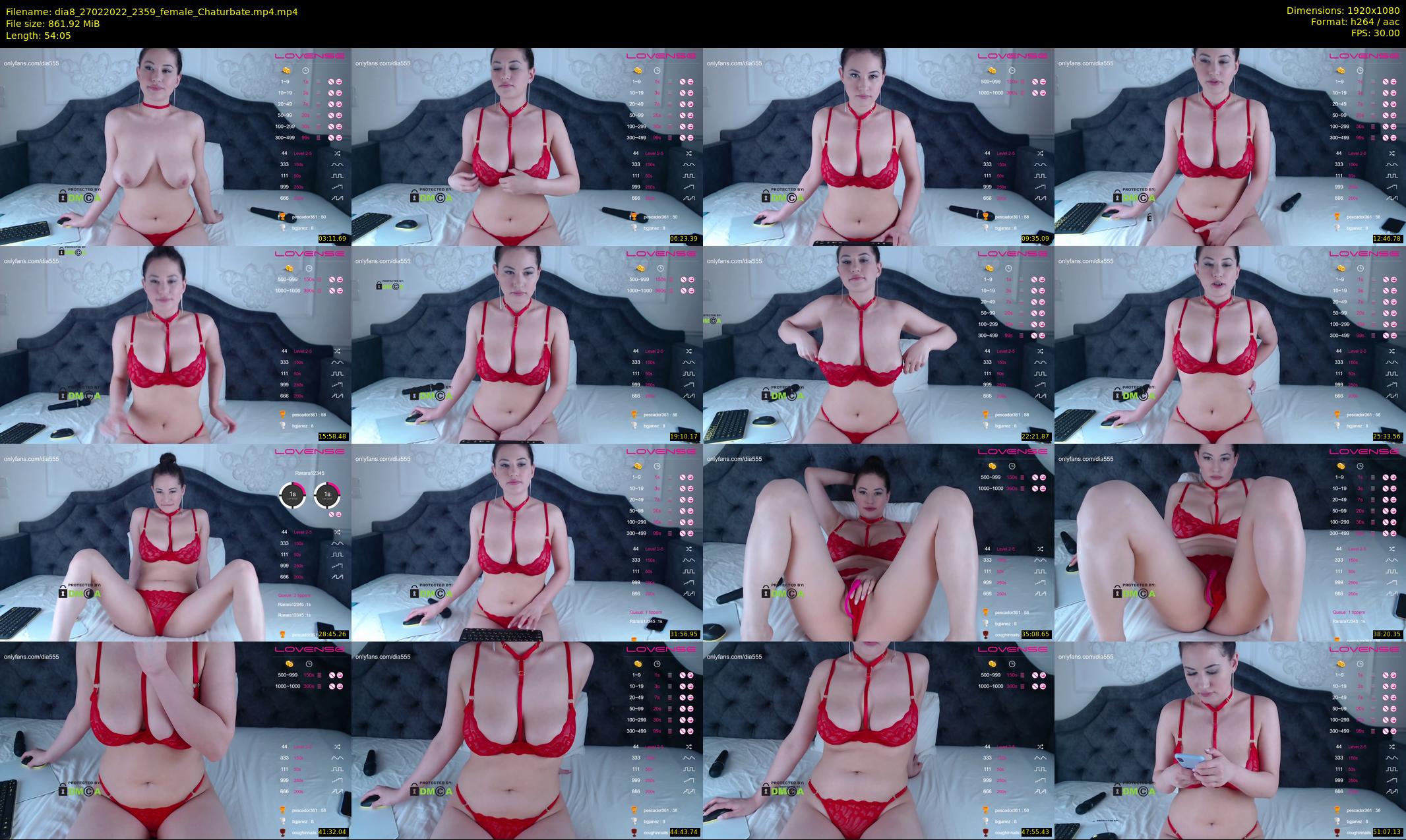 dia8 — 55 minute Chaturbate female cam show recording, 1080p, Feb 27, 2022