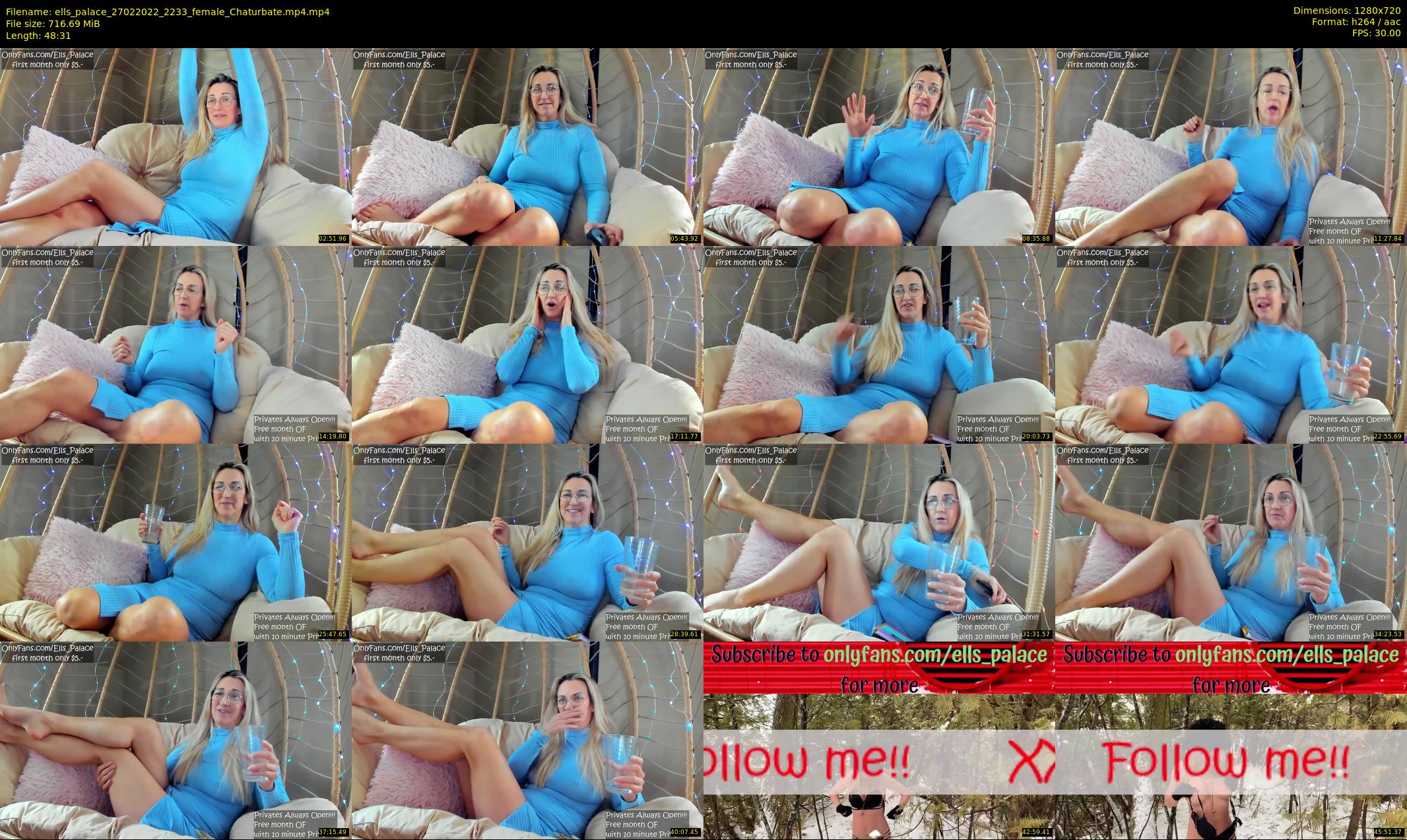 ells_palace — 49 minute Chaturbate female cam show recording, 720p, Feb 27, 2022