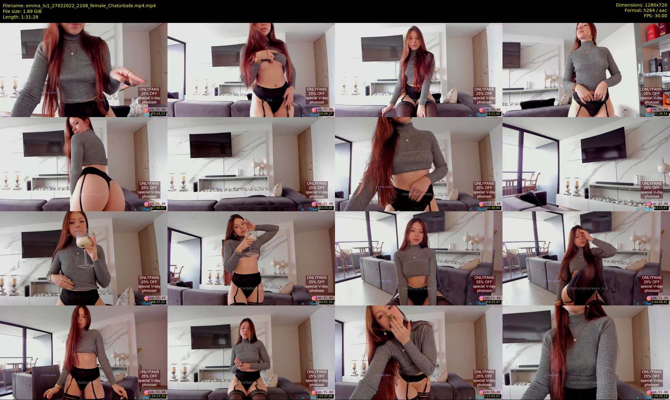 emma_lu1 — 92 minute Chaturbate female cam show recording, 720p, Feb 27, 2022