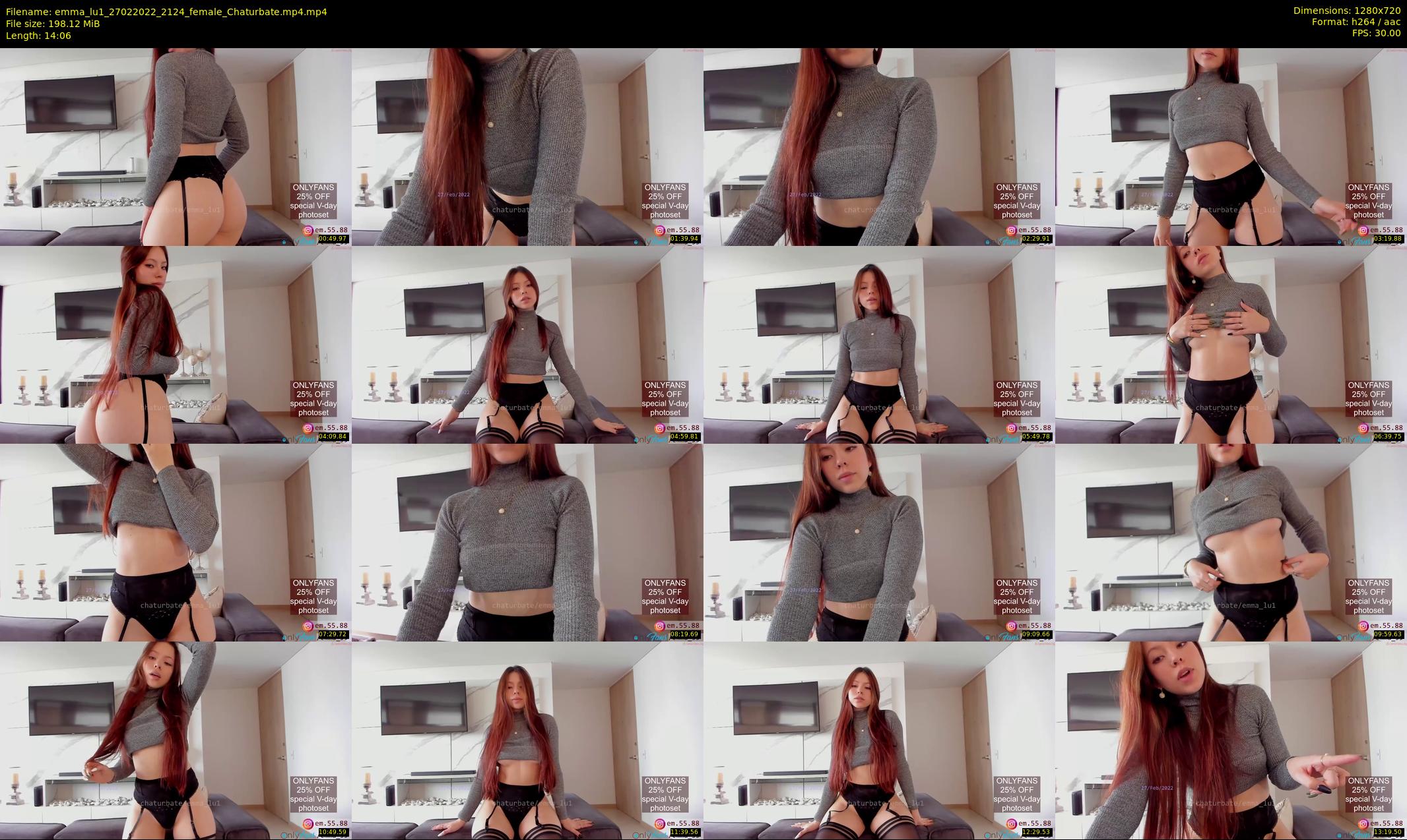 emma_lu1 — 15 minute Chaturbate female cam show recording, 720p, Feb 27, 2022