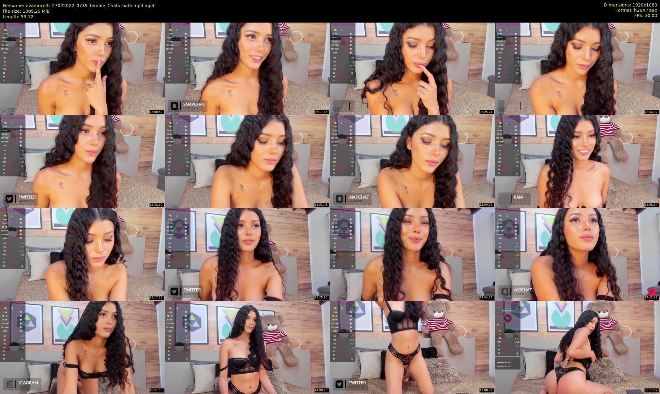 evamoretti — 54 minute Chaturbate female cam show recording, 1080p, Feb 27, 2022