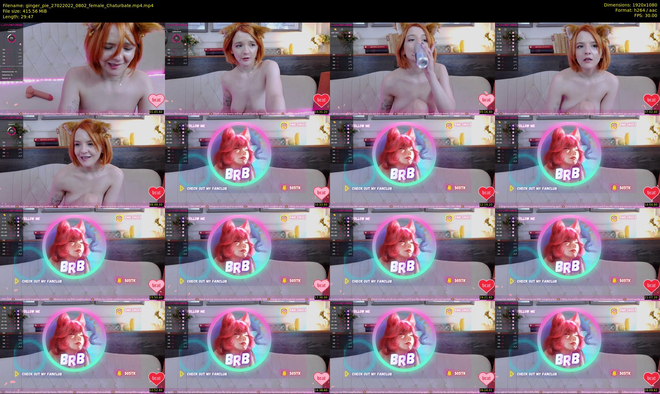 ginger_pie — 30 minute Chaturbate female cam show recording, 1080p, Feb 27, 2022