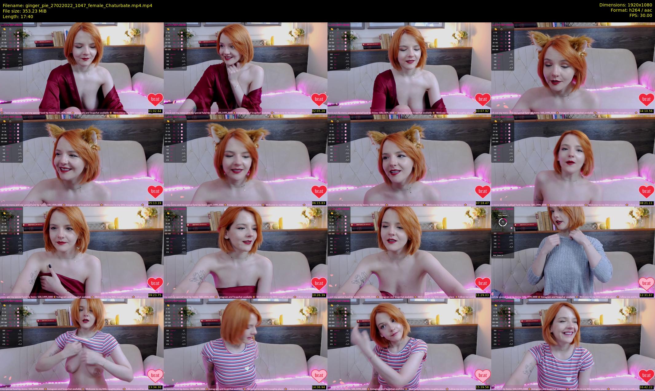 ginger_pie — 18 minute Chaturbate female cam show recording, 1080p, Feb 27, 2022