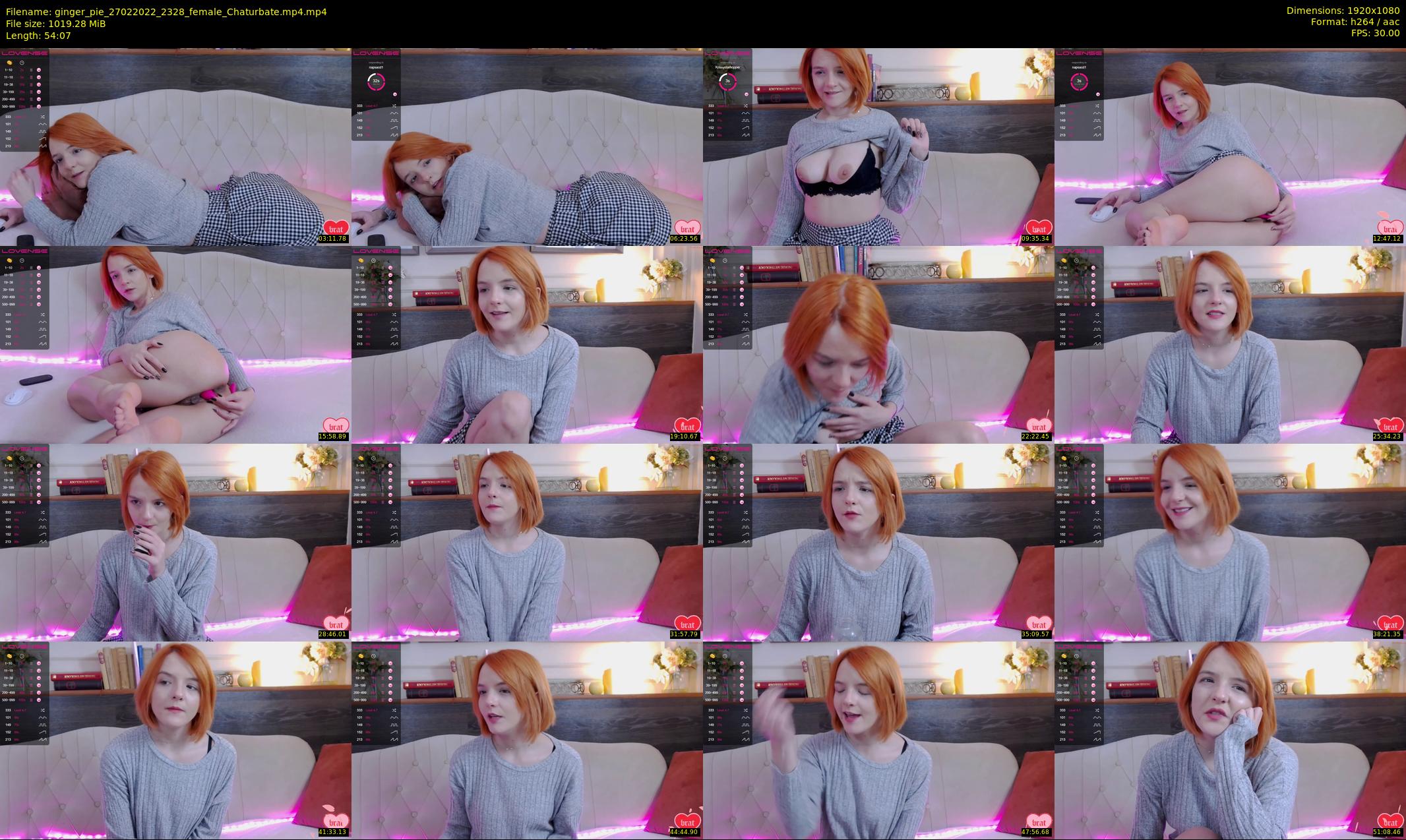 ginger_pie — 55 minute Chaturbate female cam show recording, 1080p, Feb 27, 2022