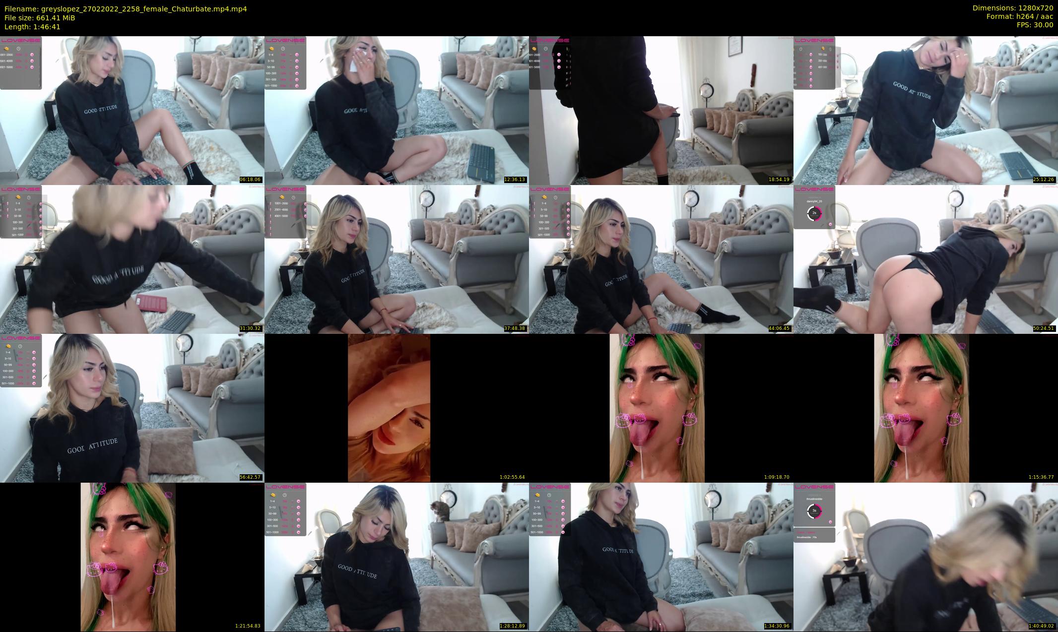 greyslopez — 107 minute Chaturbate female cam show recording, 720p, Feb 27, 2022