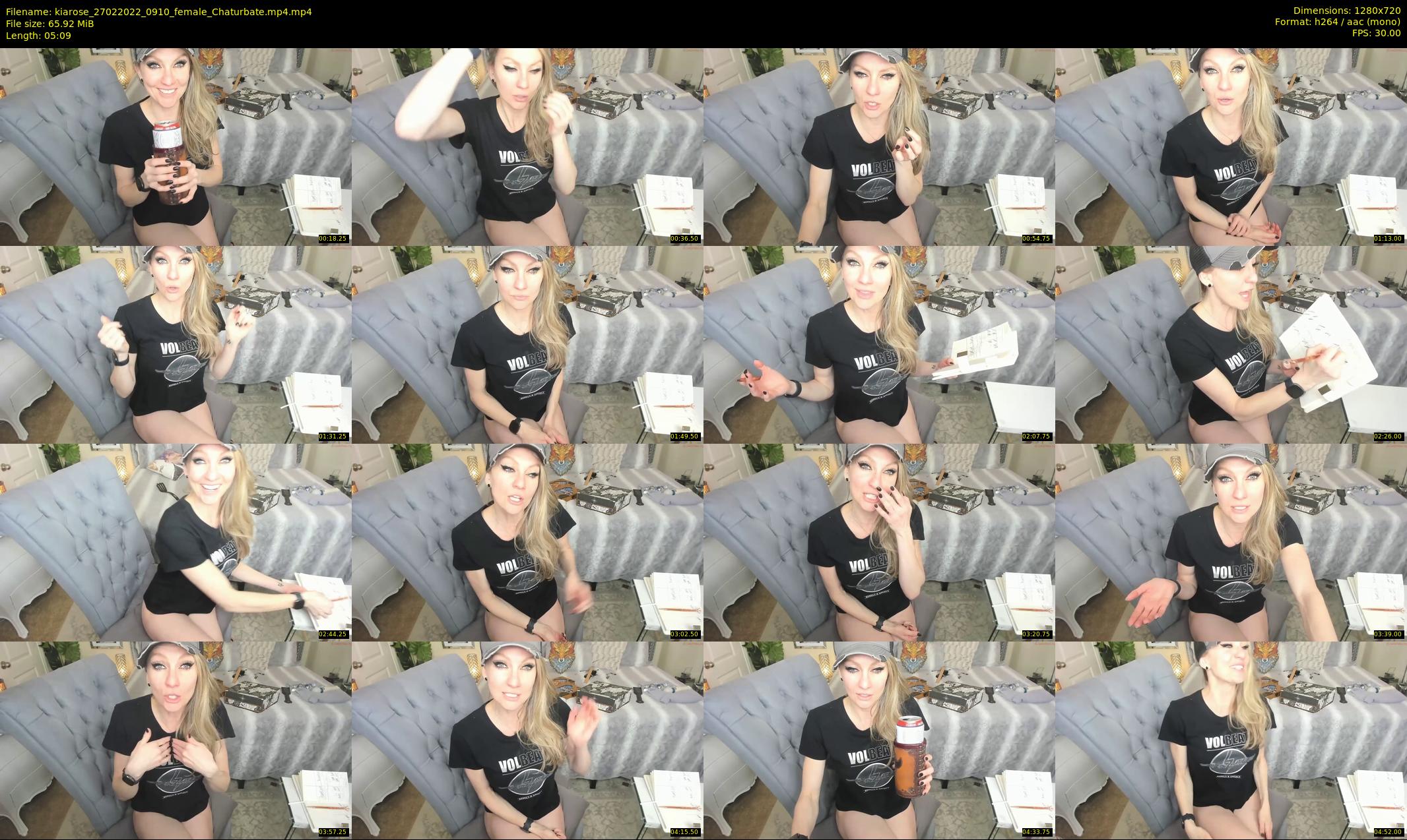 kiarose — 6 minute Chaturbate female cam show recording, 720p, Feb 27, 2022