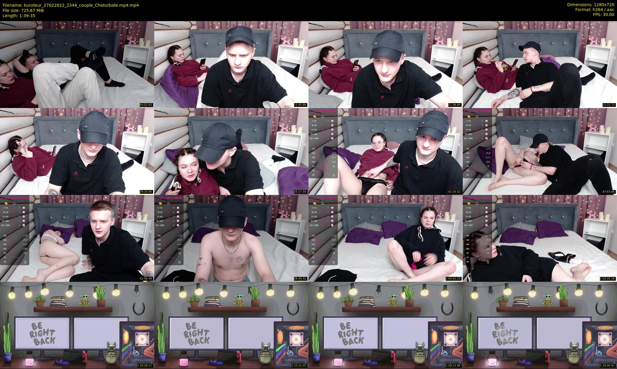 kuroteur — 100 minute Chaturbate couple cam show recording, 720p, Feb 27, 2022