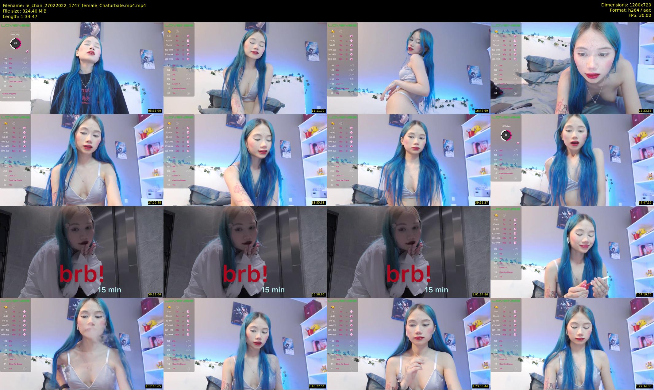 le_chan — 95 minute Chaturbate female cam show recording, 720p, Feb 27, 2022