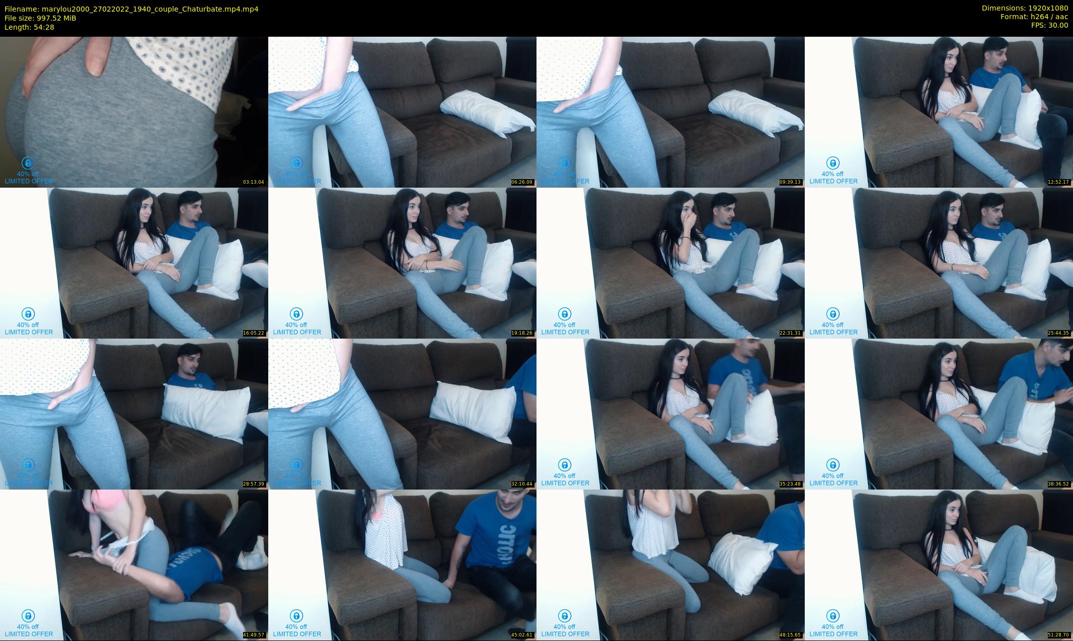 marylou2000 — 55 minute Chaturbate couple cam show recording, 1080p, Feb 27, 2022