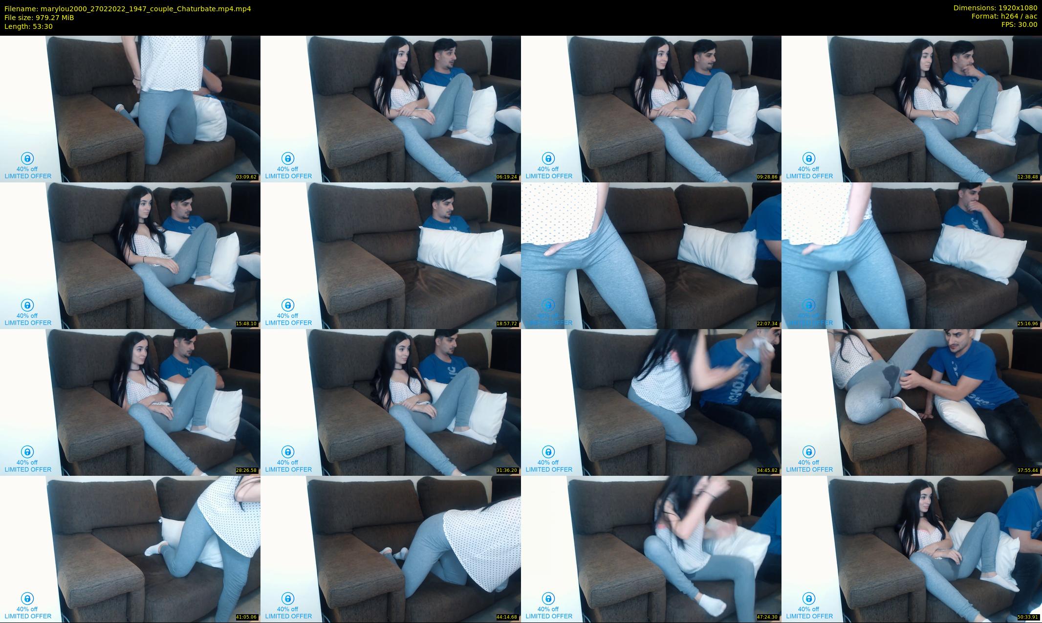 marylou2000 — 54 minute Chaturbate couple cam show recording, 1080p, Feb 27, 2022