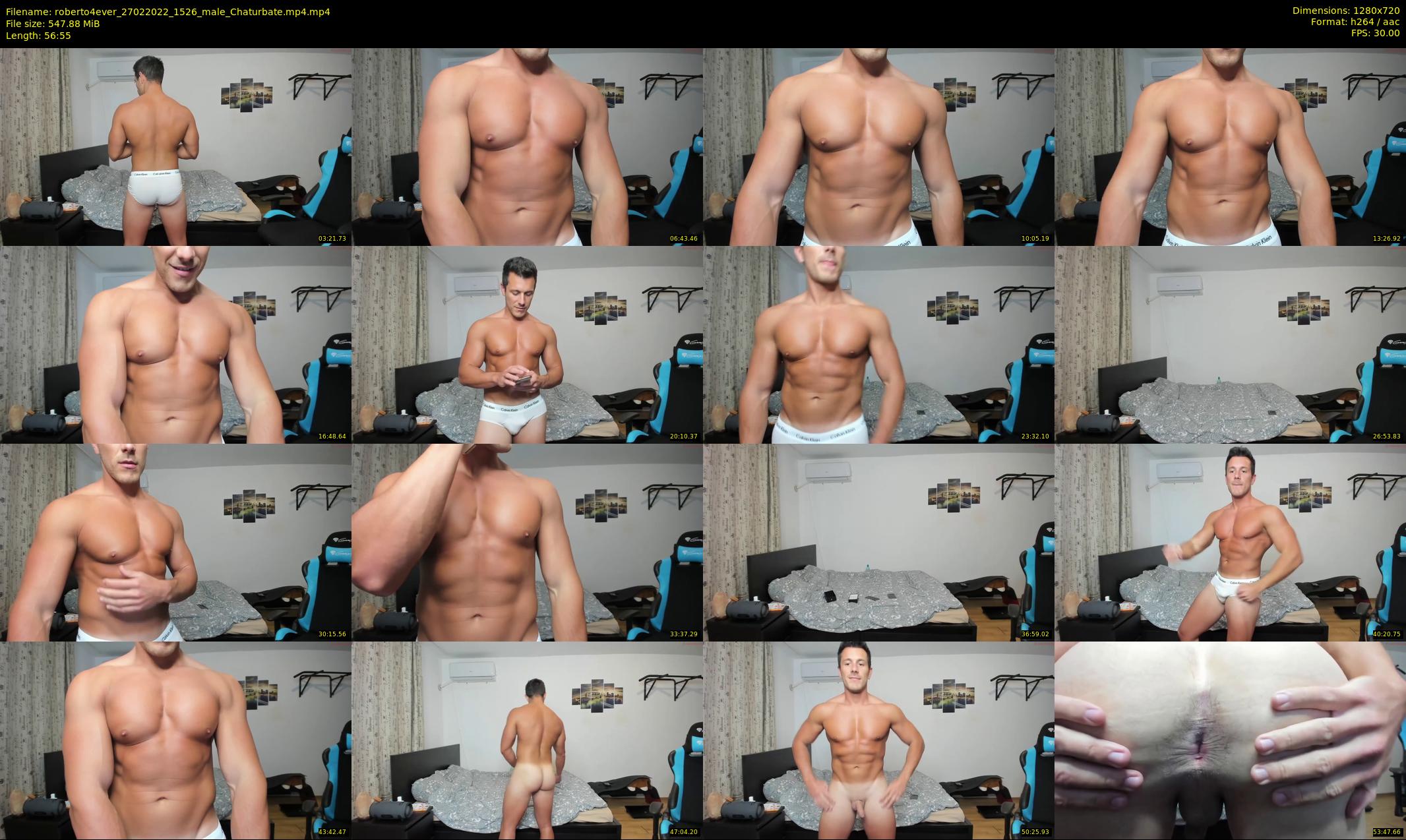 roberto4ever — 57 minute Chaturbate male cam show recording, 720p, Feb 27, 2022