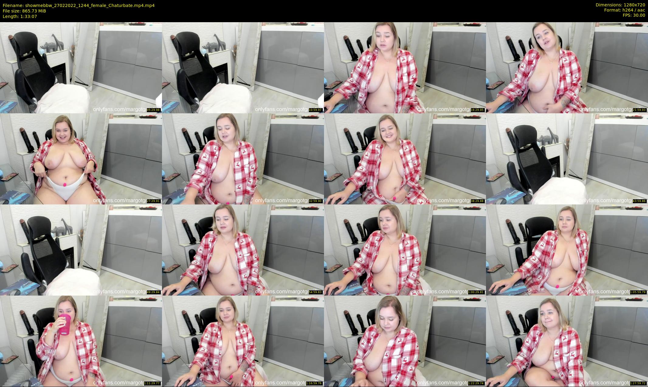 showmebbw — 94 minute Chaturbate female cam show recording, 720p, Feb 27, 2022