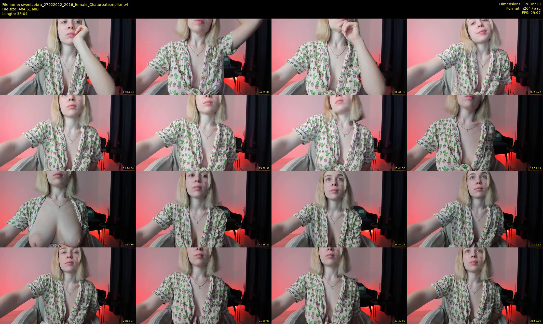 sweetcobra — 39 minute Chaturbate female cam show recording, 720p, Feb 27, 2022