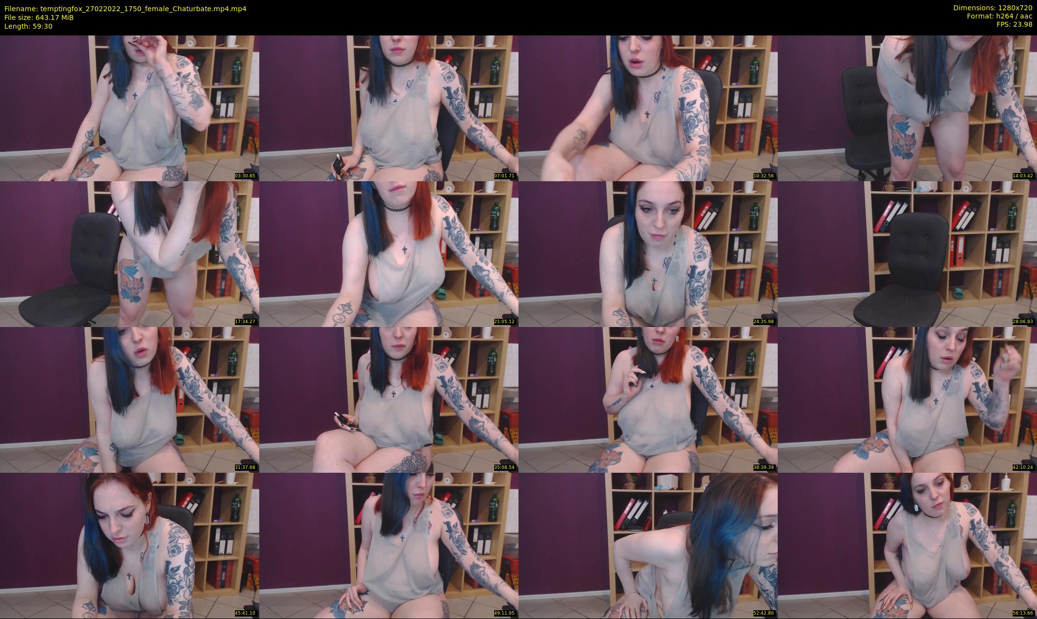 temptingfox — 60 minute Chaturbate female cam show recording, 720p, Feb 27, 2022