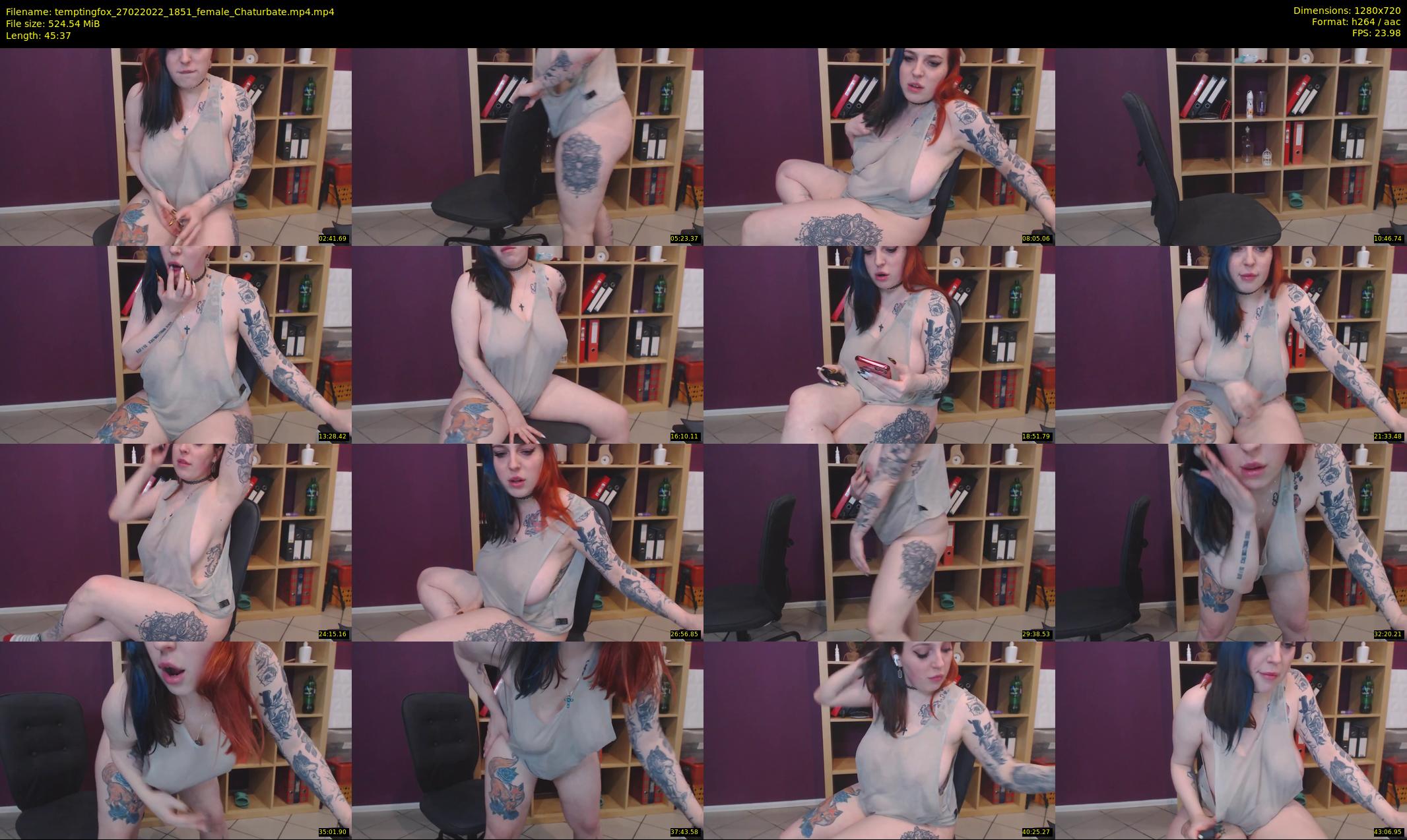 temptingfox — 46 minute Chaturbate female cam show recording, 720p, Feb 27, 2022